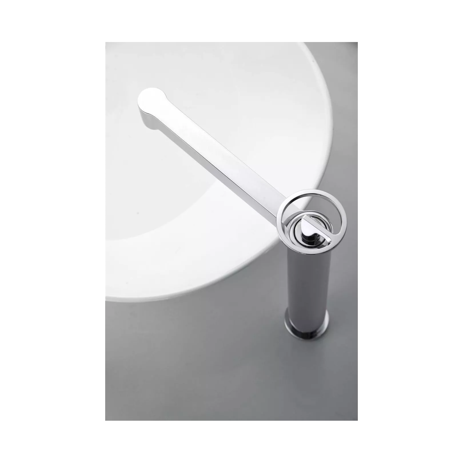 Robinet mitigeur monocommande RING à poser pour lavabo version haute (1 trou)