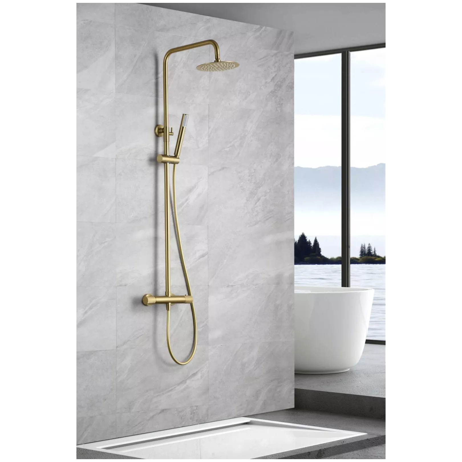 Colonne de douche externe TOUCHER thermostatique