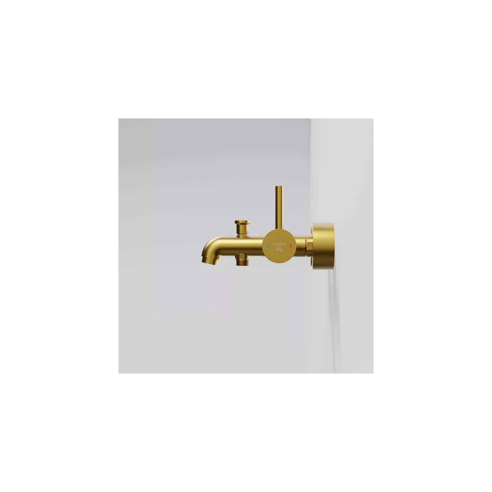 Robinet mitigeur inverseur baignoire 100 1100  mural (non encastré) avec écoulement bain et sortie douchette, série100