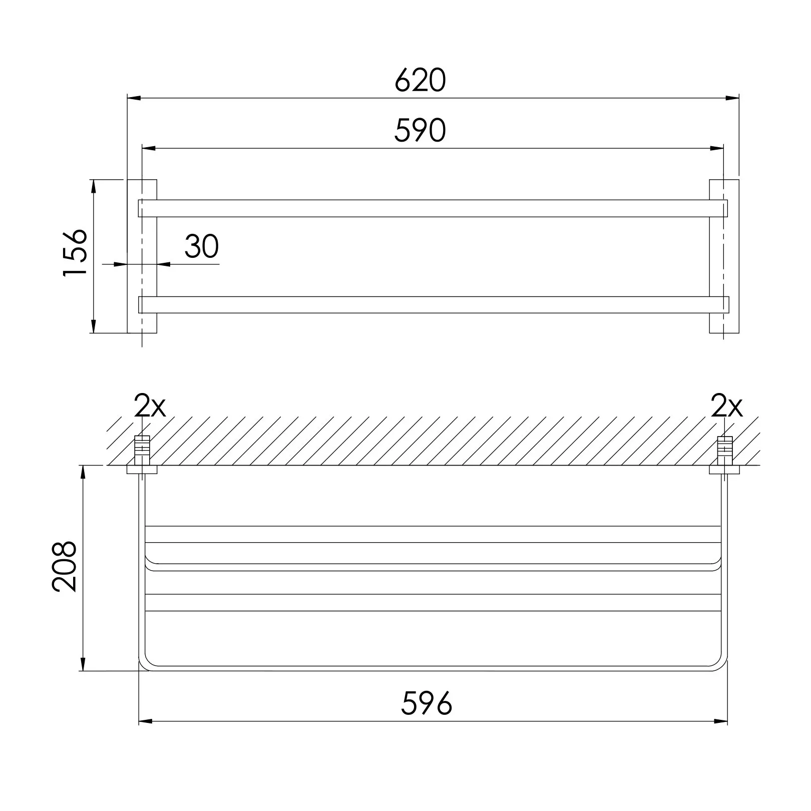 Porte serviette 450 2750
