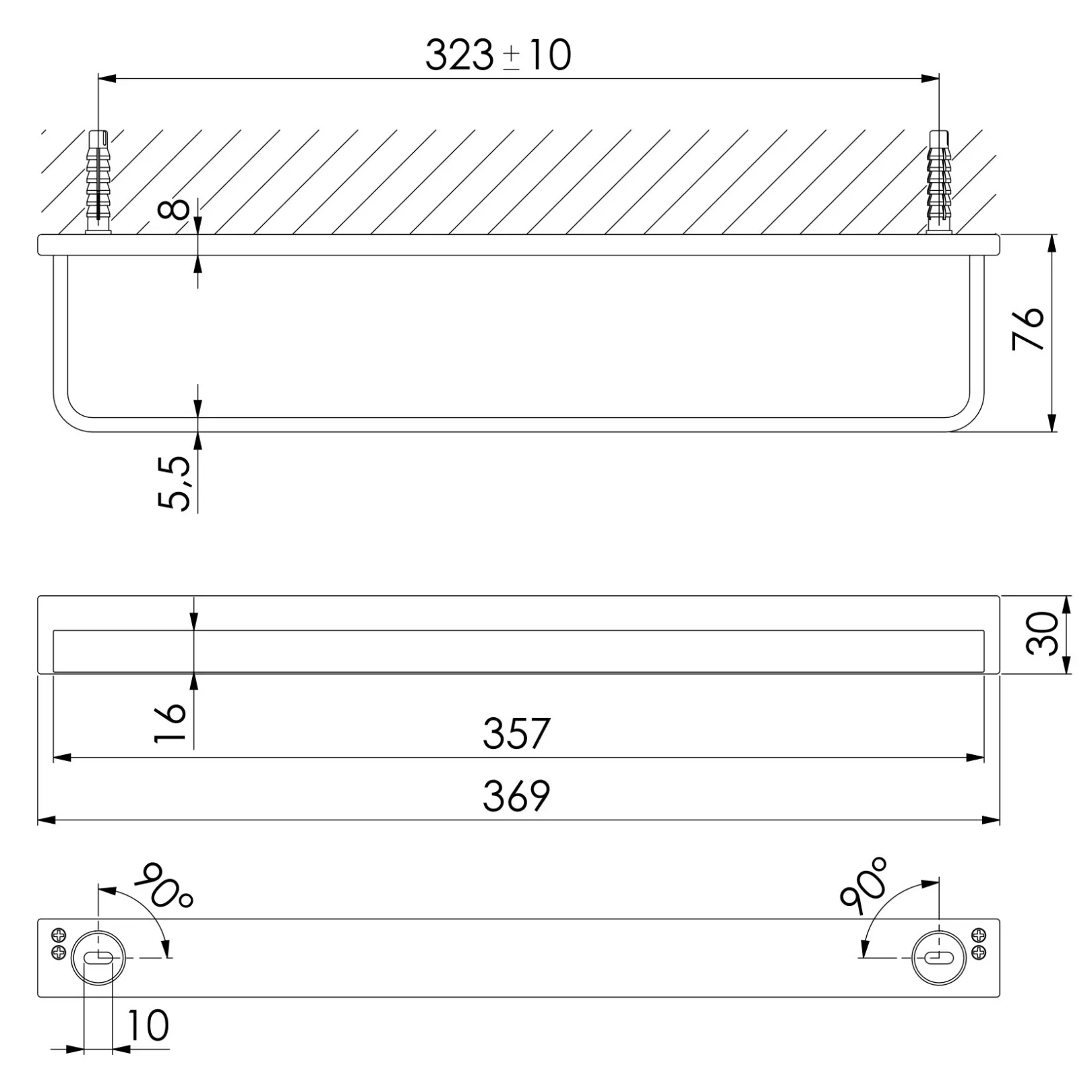 Porte serviette 450 2640