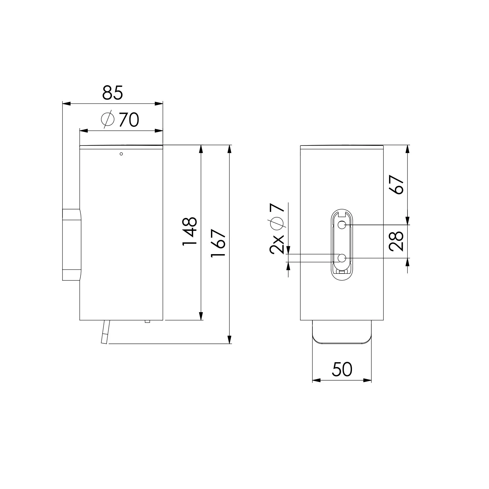 Distirbuteur savon mural  480 8000