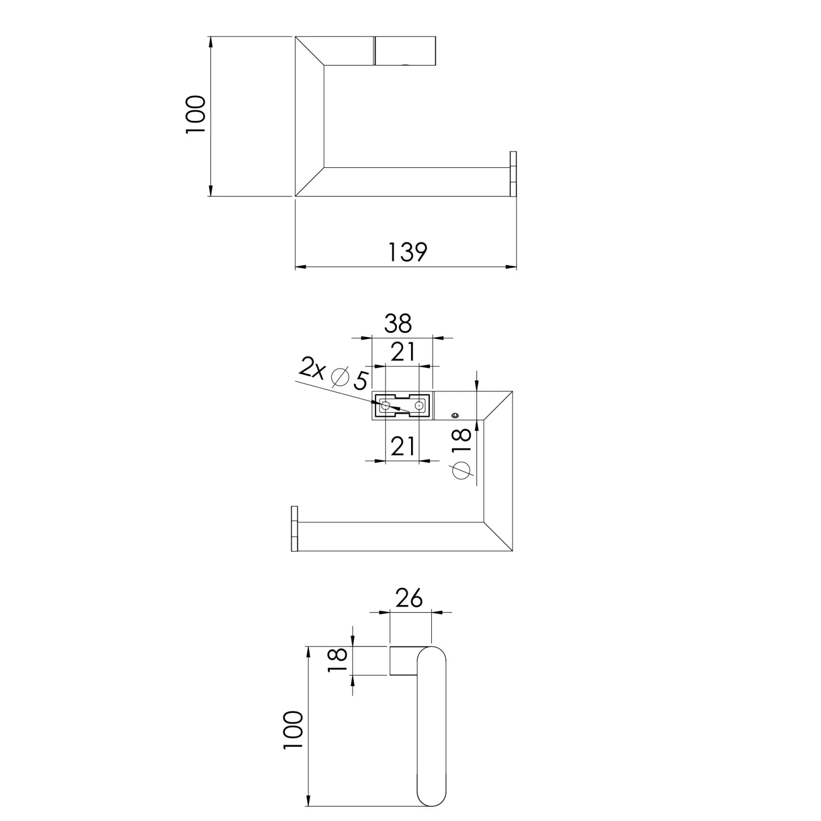 Porte serviette 480 2800