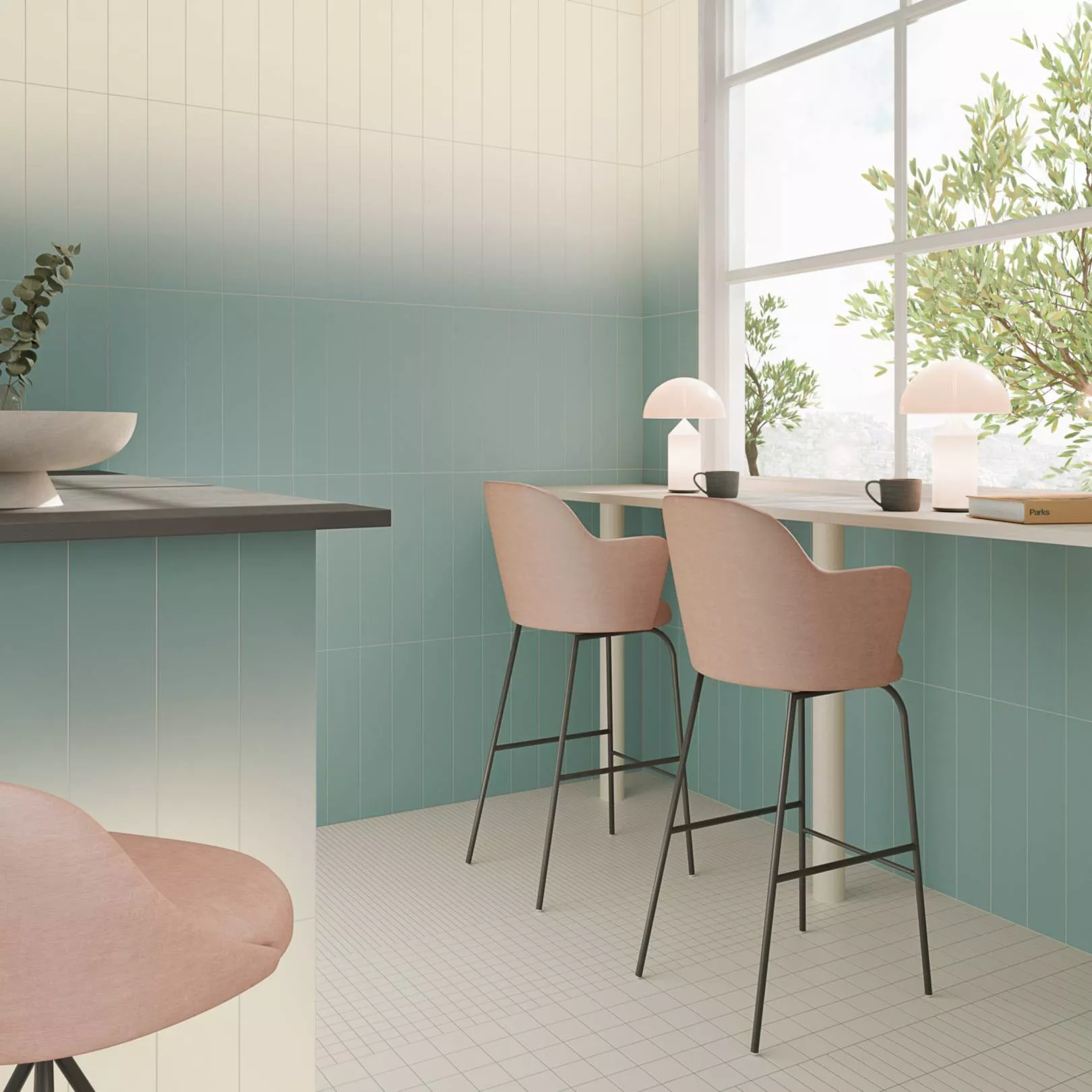 Carrelage mural faience effet graphique MELANGE