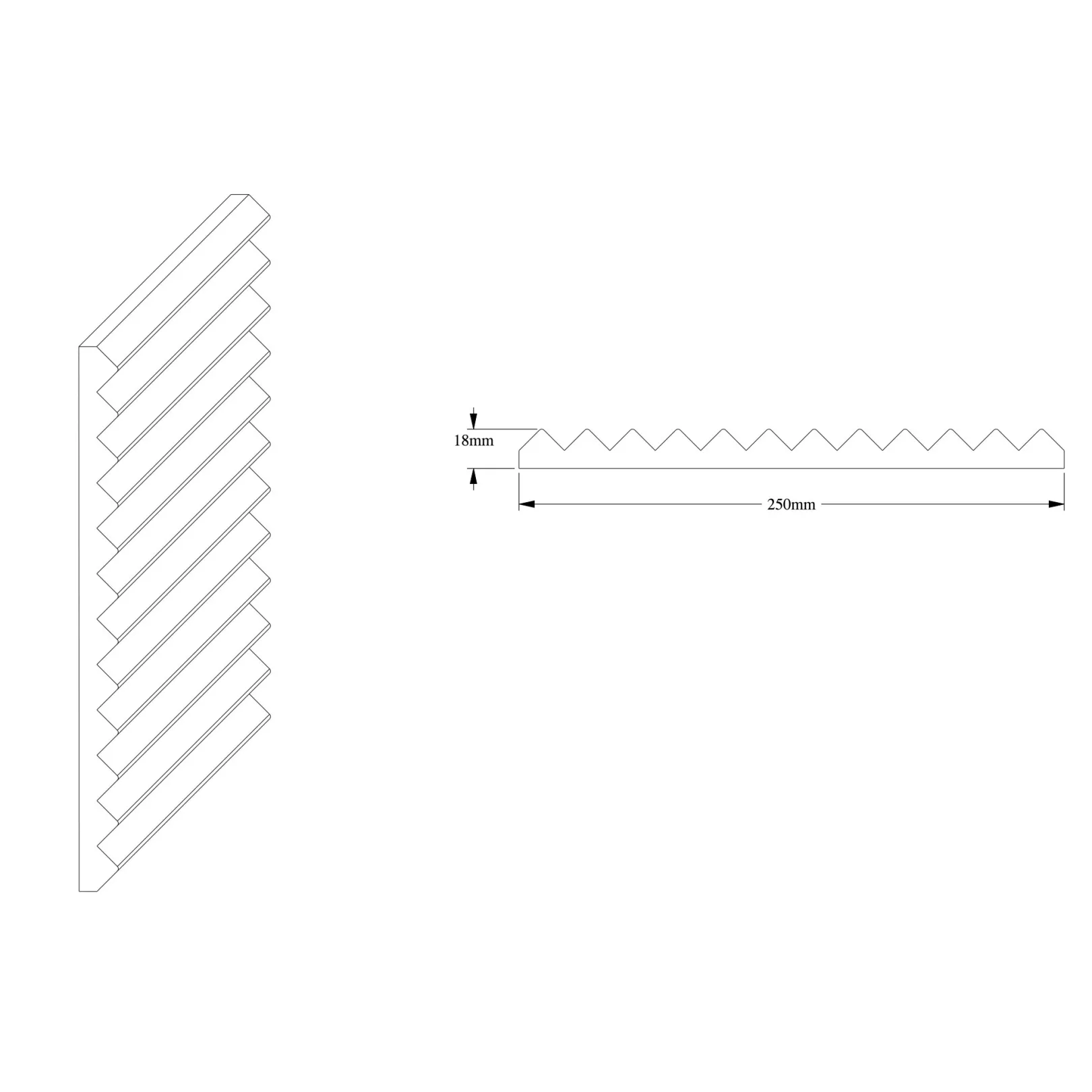 Panneau décoratif mural ORAC DECOR 3D ZIGZAG FLEX W108F