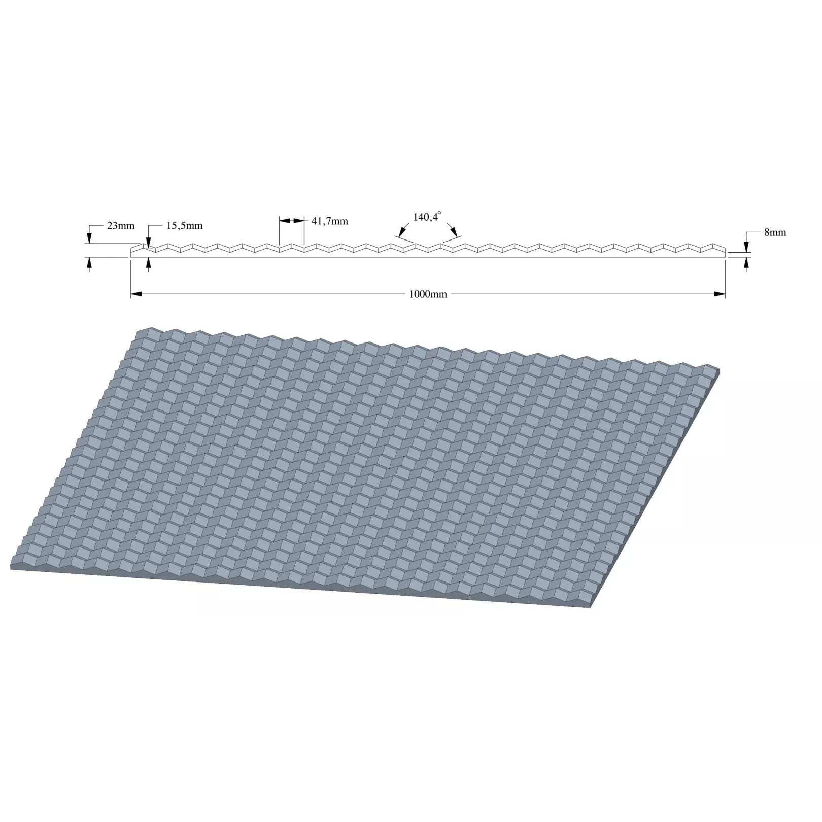 Panneau décoratif mural ORAC DECOR 3D W117 SLOPE