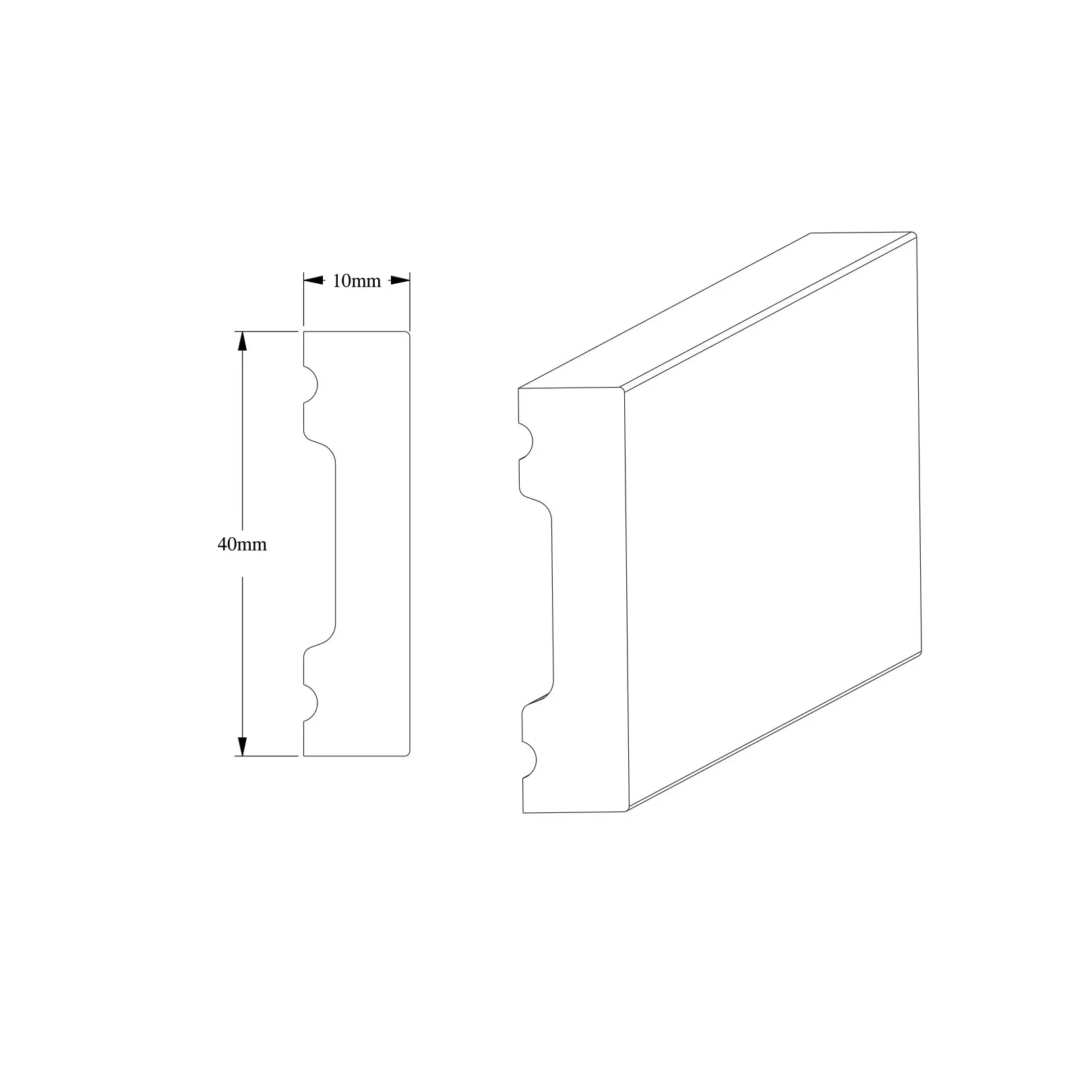 Plinthe - Corniche ORAC SQUARE SX162 et SX162 Flex