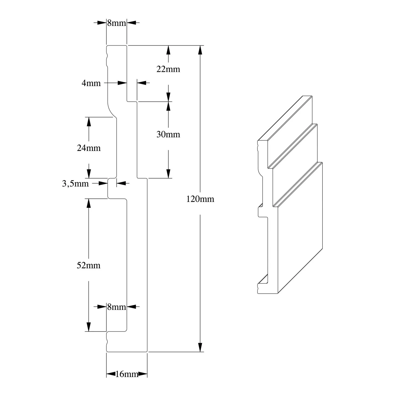 Plinthe - Corniche ORAC SX180 et SX180 Flex