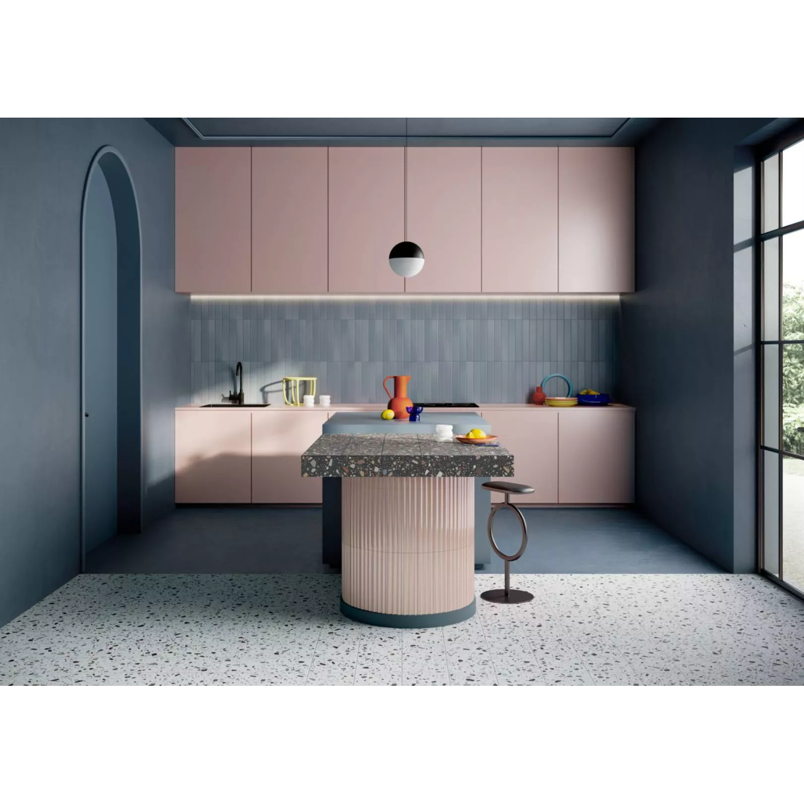 Carrelage grès cérame effet graphique RAINBOW