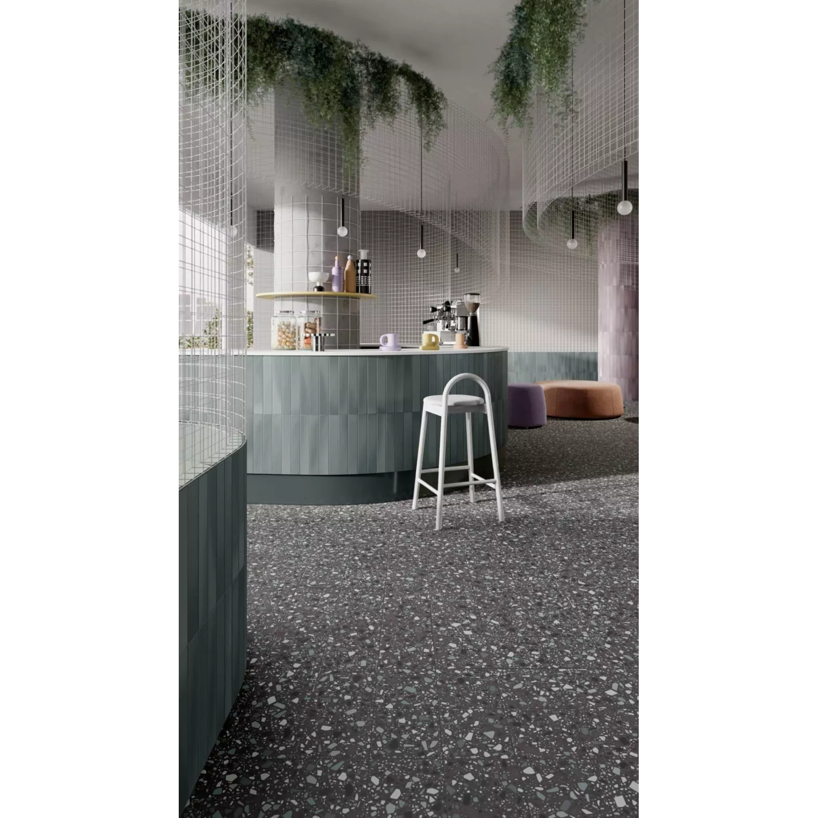 Carrelage grès cérame effet graphique RAINBOW