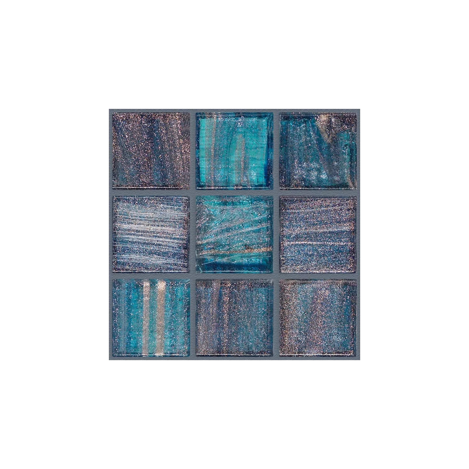 Mosaïque de pâte de verre BRILLANTE