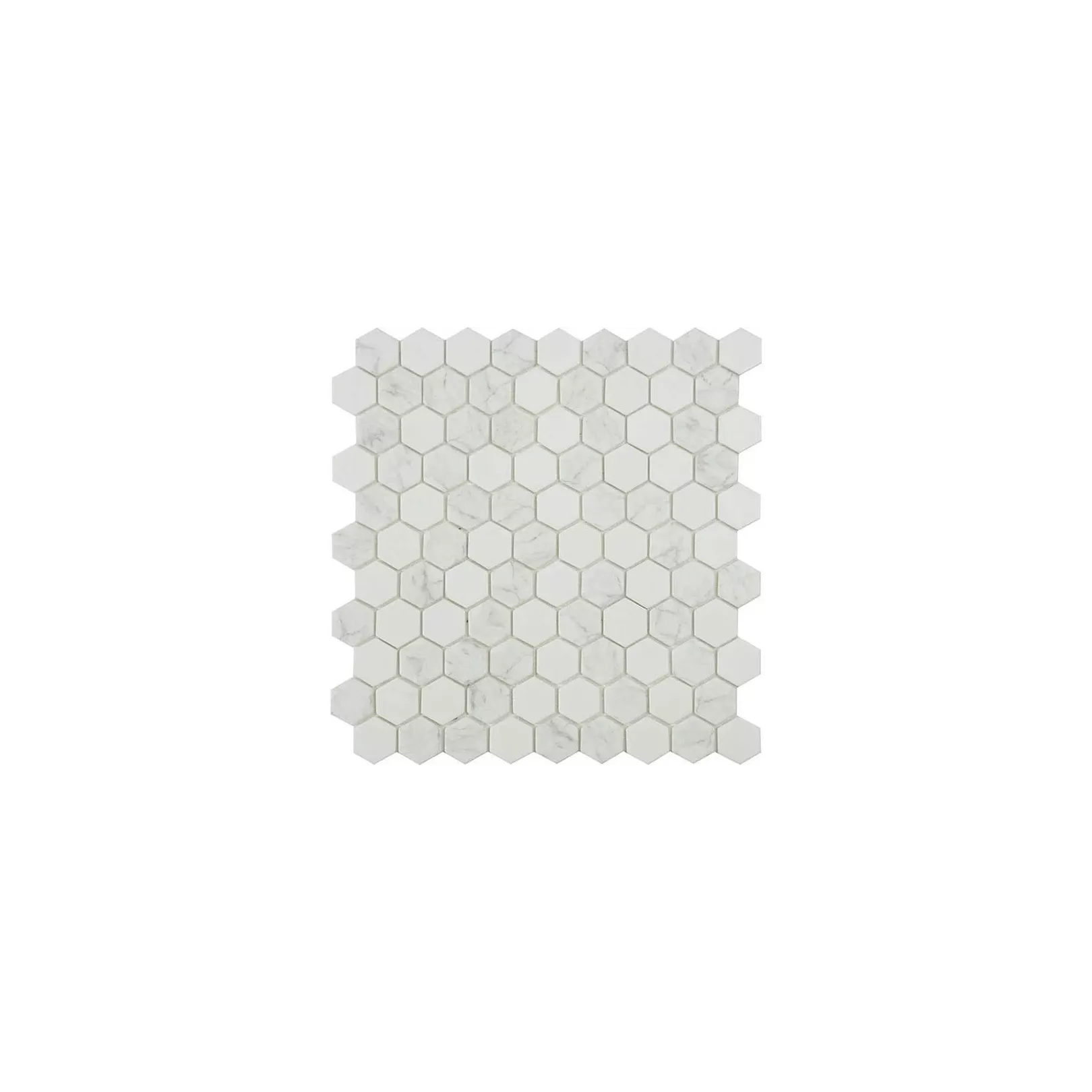 Mosaïque de pâte de verre ANTARTICA effet marbre hexagonales