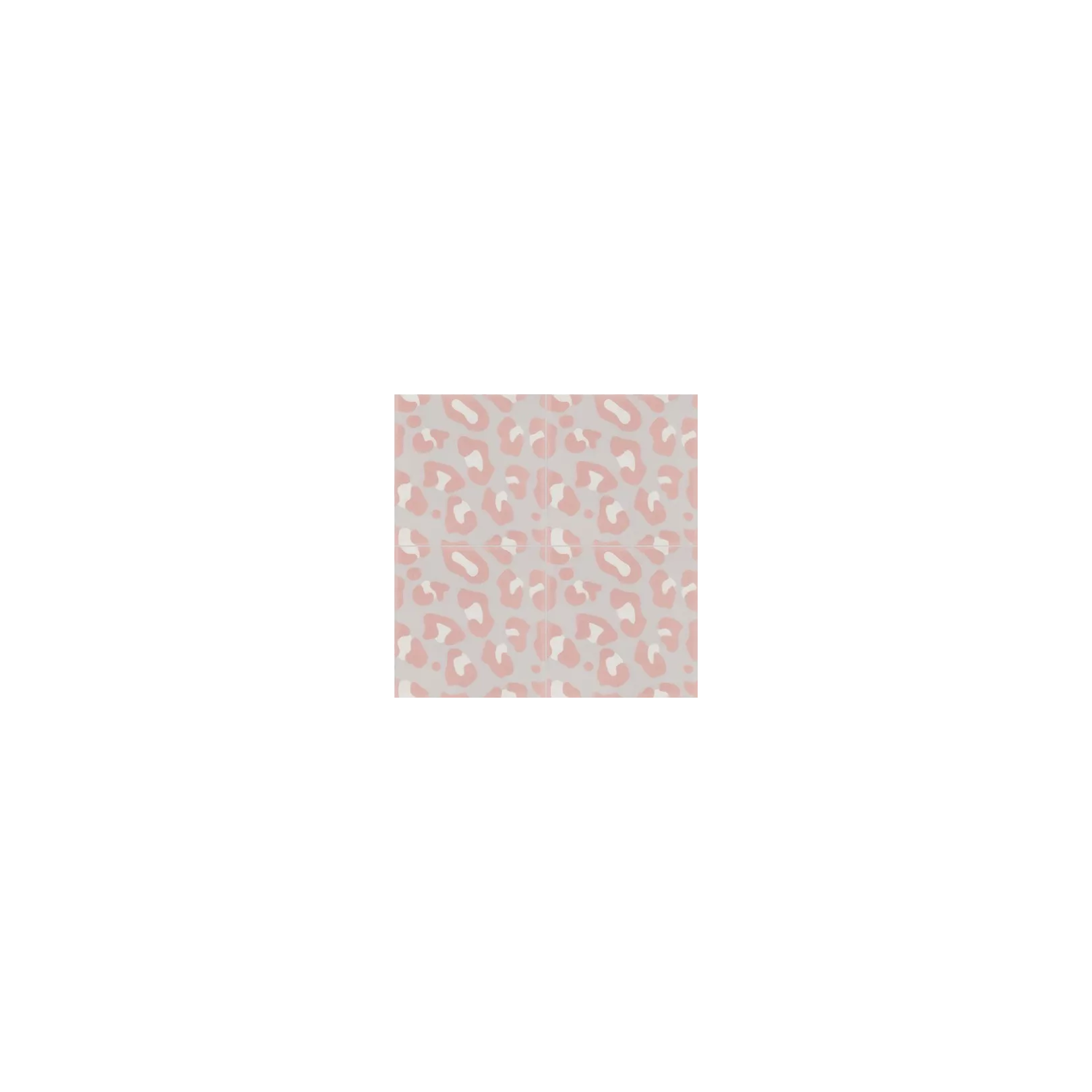 Carreau de ciment coloré motif 4 carreaux rose, gris clair et moyen LEO 05.10.07