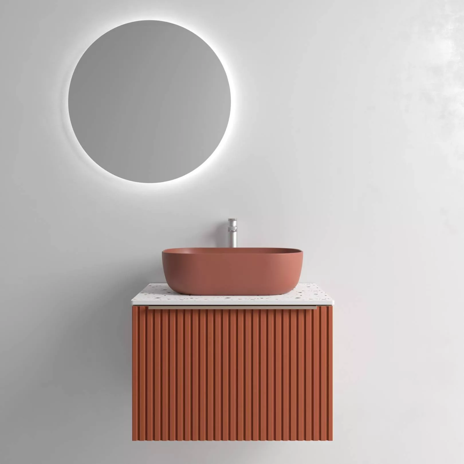 Meuble bain suspendu BANORIGHE 1 tiroir, 11 couleurs, 5 largeurs