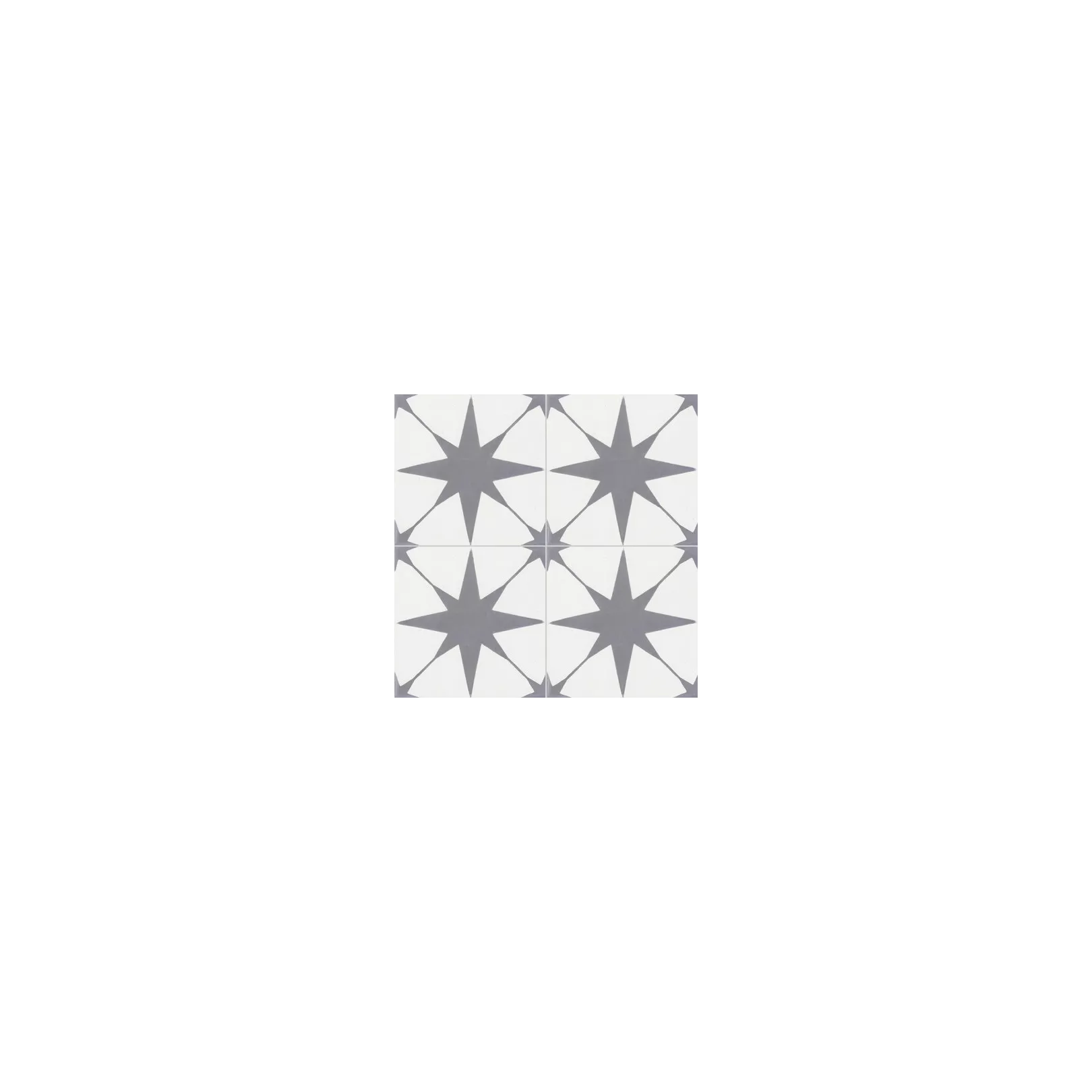 Carreau de ciment coloré motif 4 carreaux blanc et gris VEGA 10.33