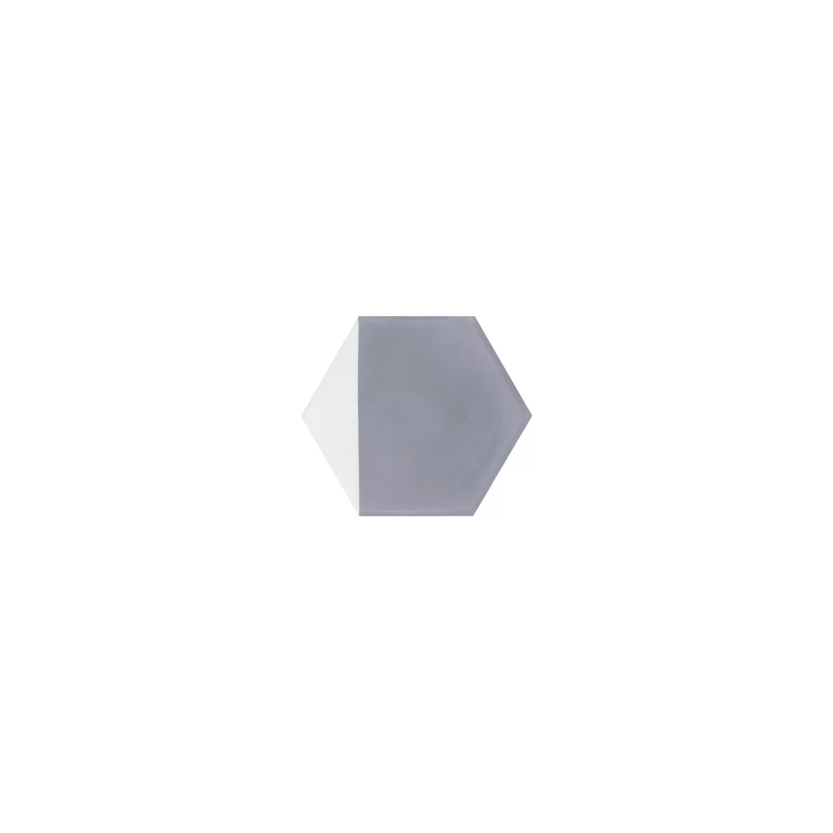 Carreau de ciment coloré Hexagone motif angle gris et blanc CLOVIS 33.10