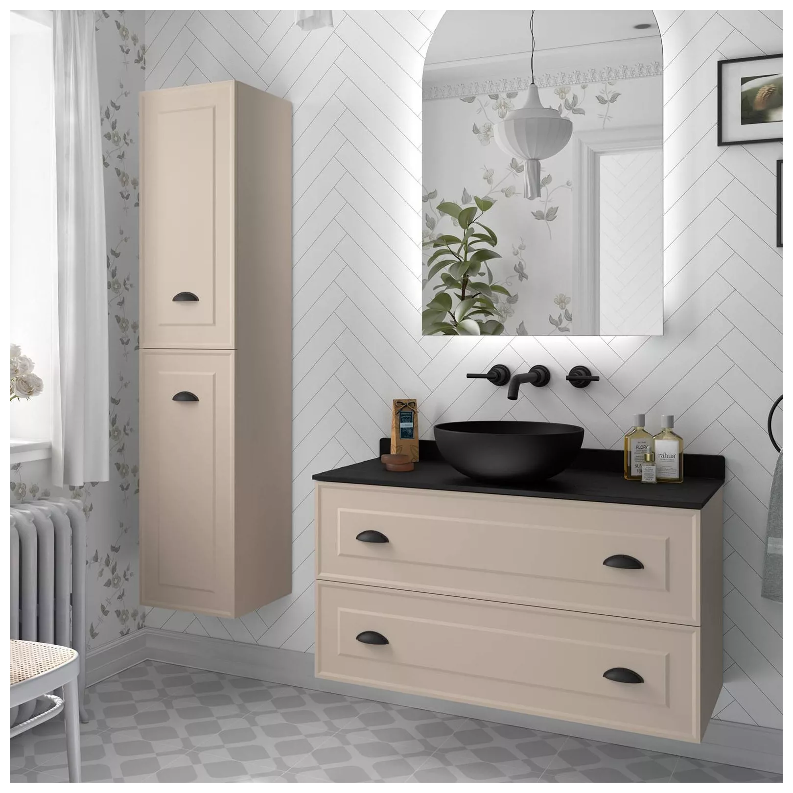Meuble bain suspendu GATSBY 7 couleurs 3 dimensions