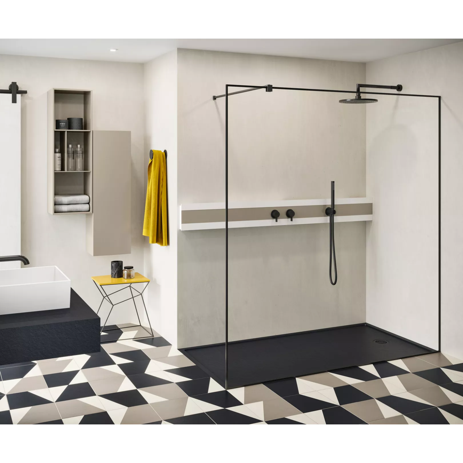 Receveur de douche QUADRO dimensions sur mesures, rectangle 20 coloris