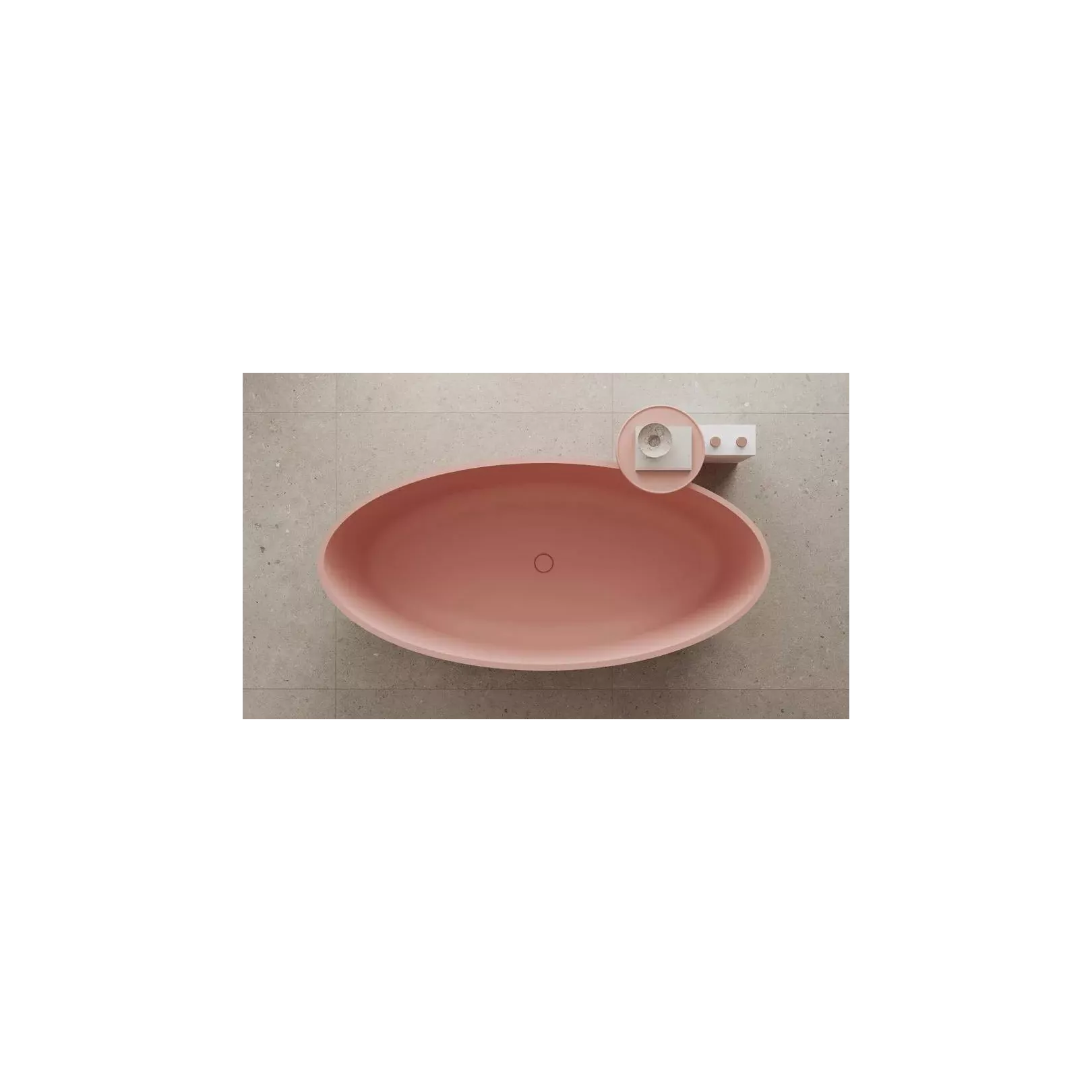 Baignoire ilôt Space en Solid Surface (équivalent Corian)
