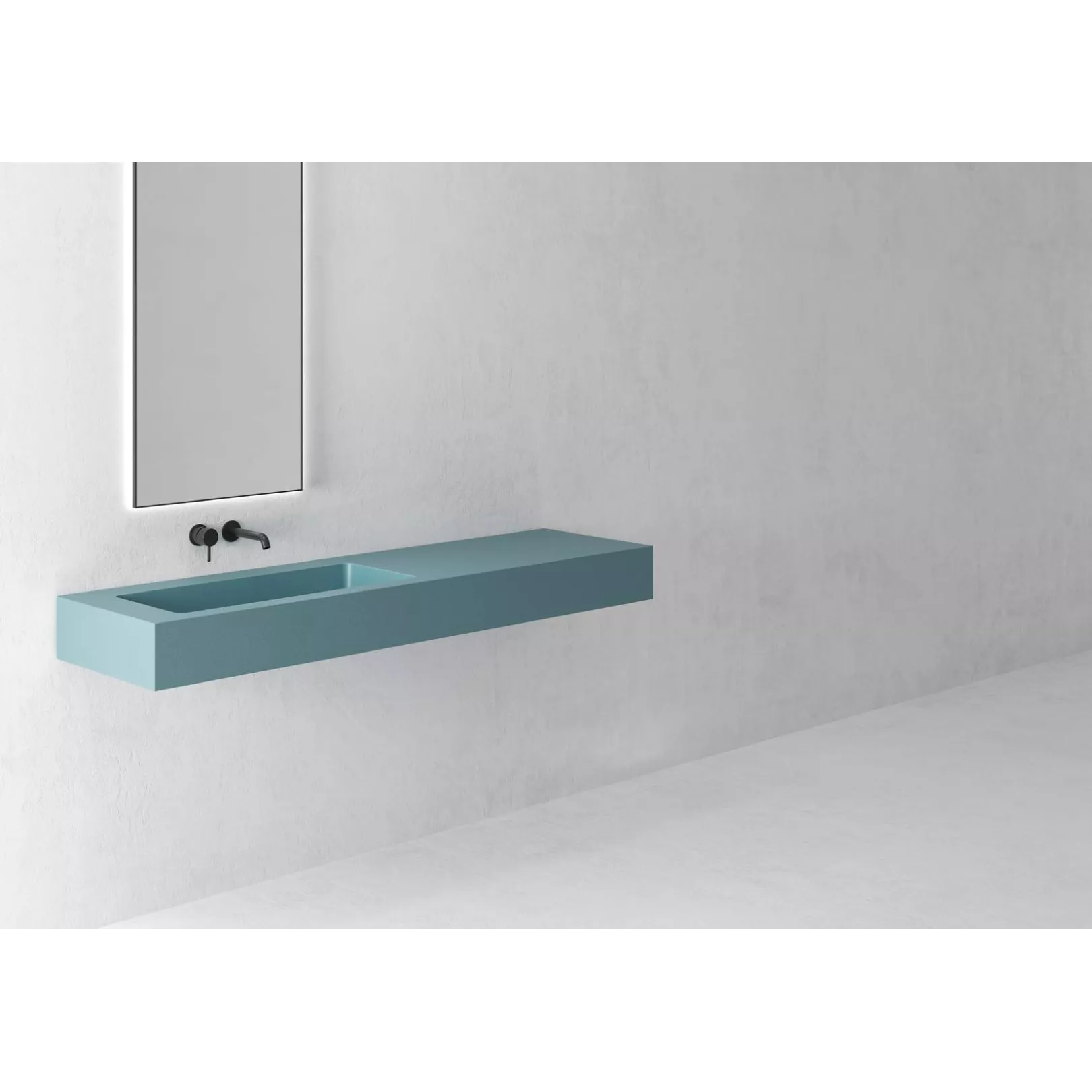 Meuble bain / plan de toilette avec vasque intégrée PROGRAM COLOR