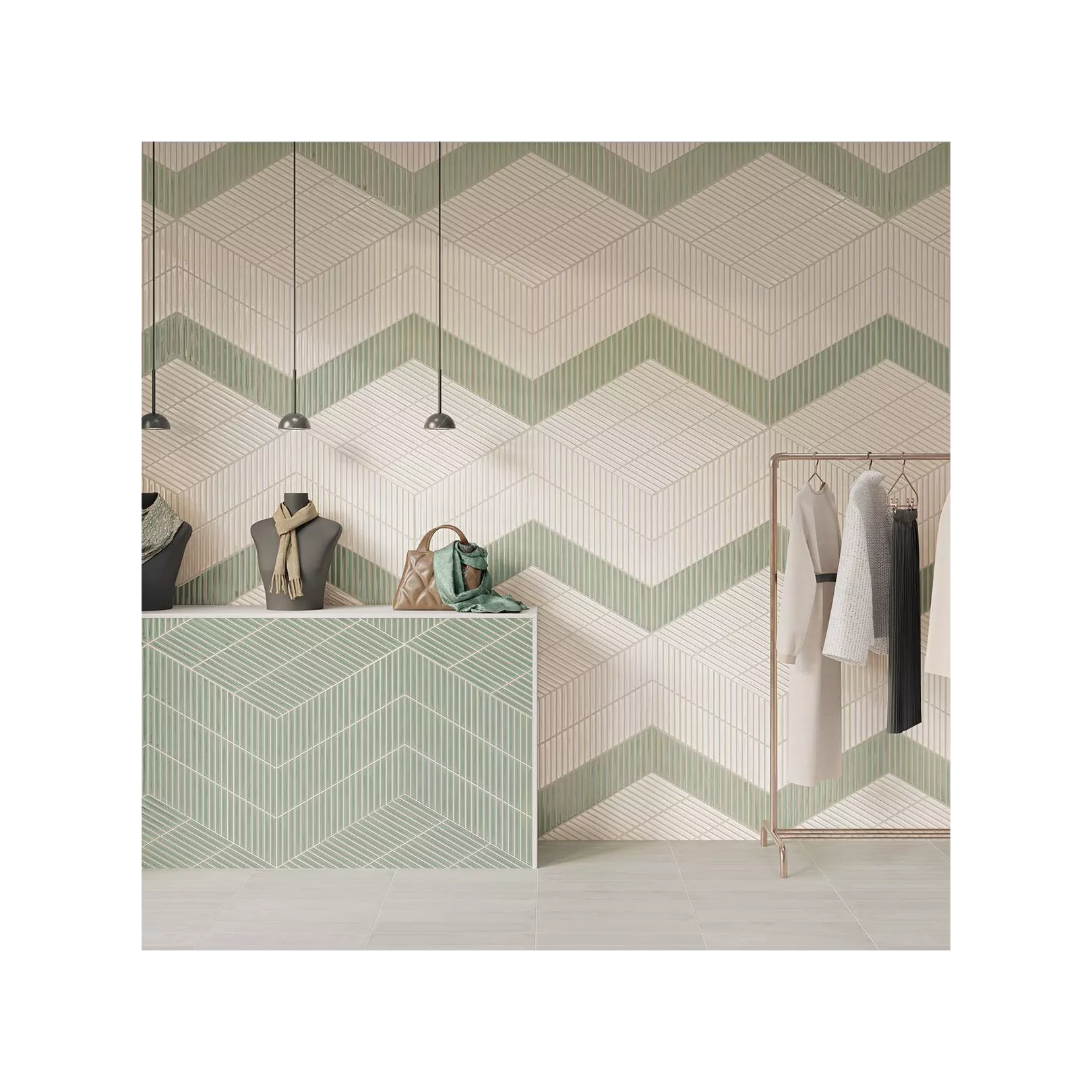 Carrelage mural faience effet graphique SPIKE