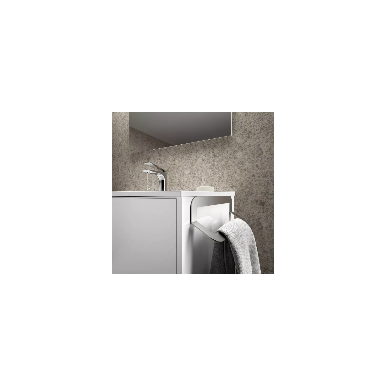 Porte serviette mural minimal (2 fintions)