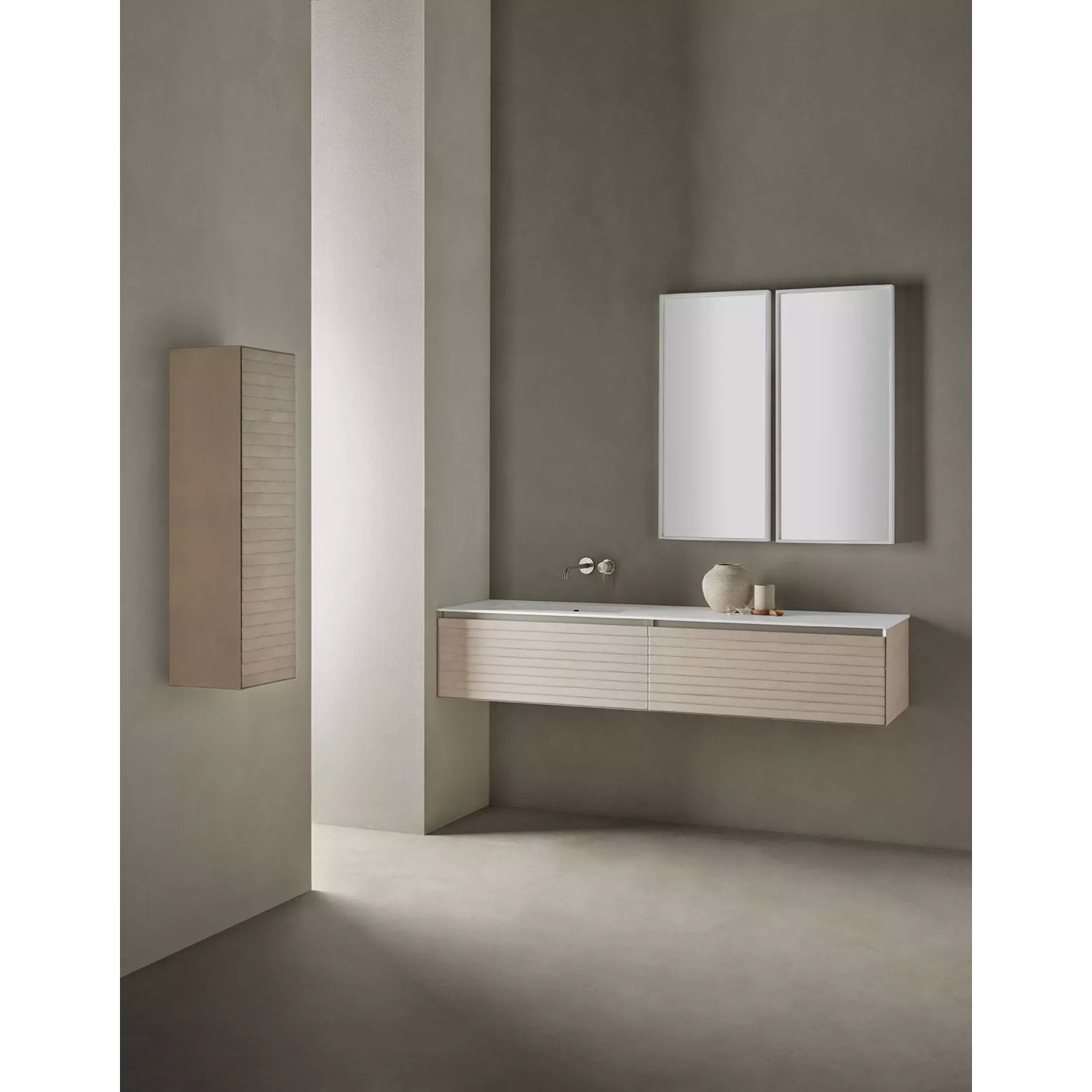 Meuble bain suspendu BARAAVAT effet béton