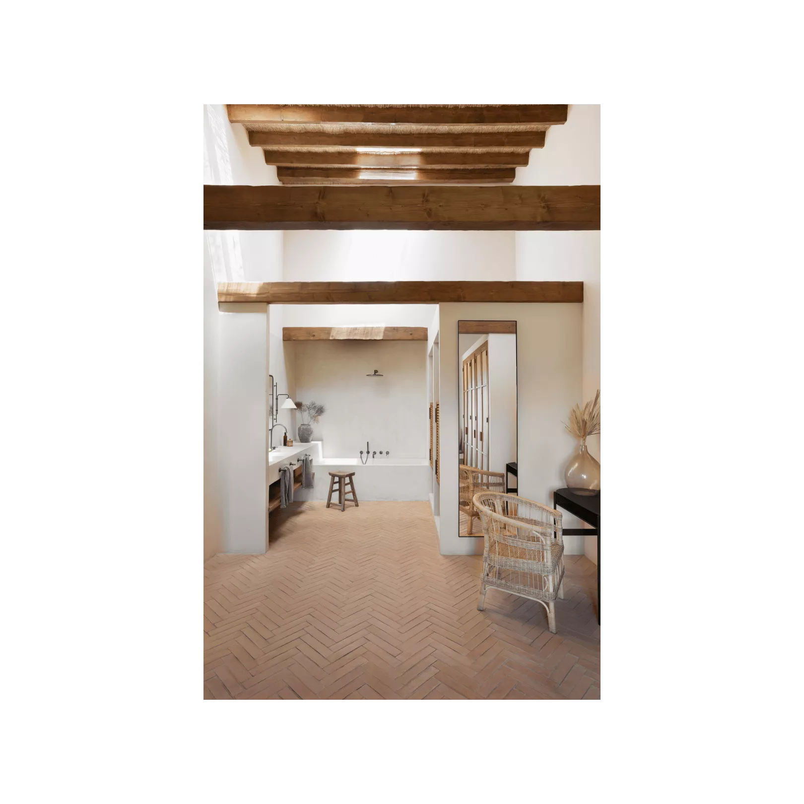 Carrelage TERRE CUITE NATURELLE BRUTE FORMAT RECTANGLE