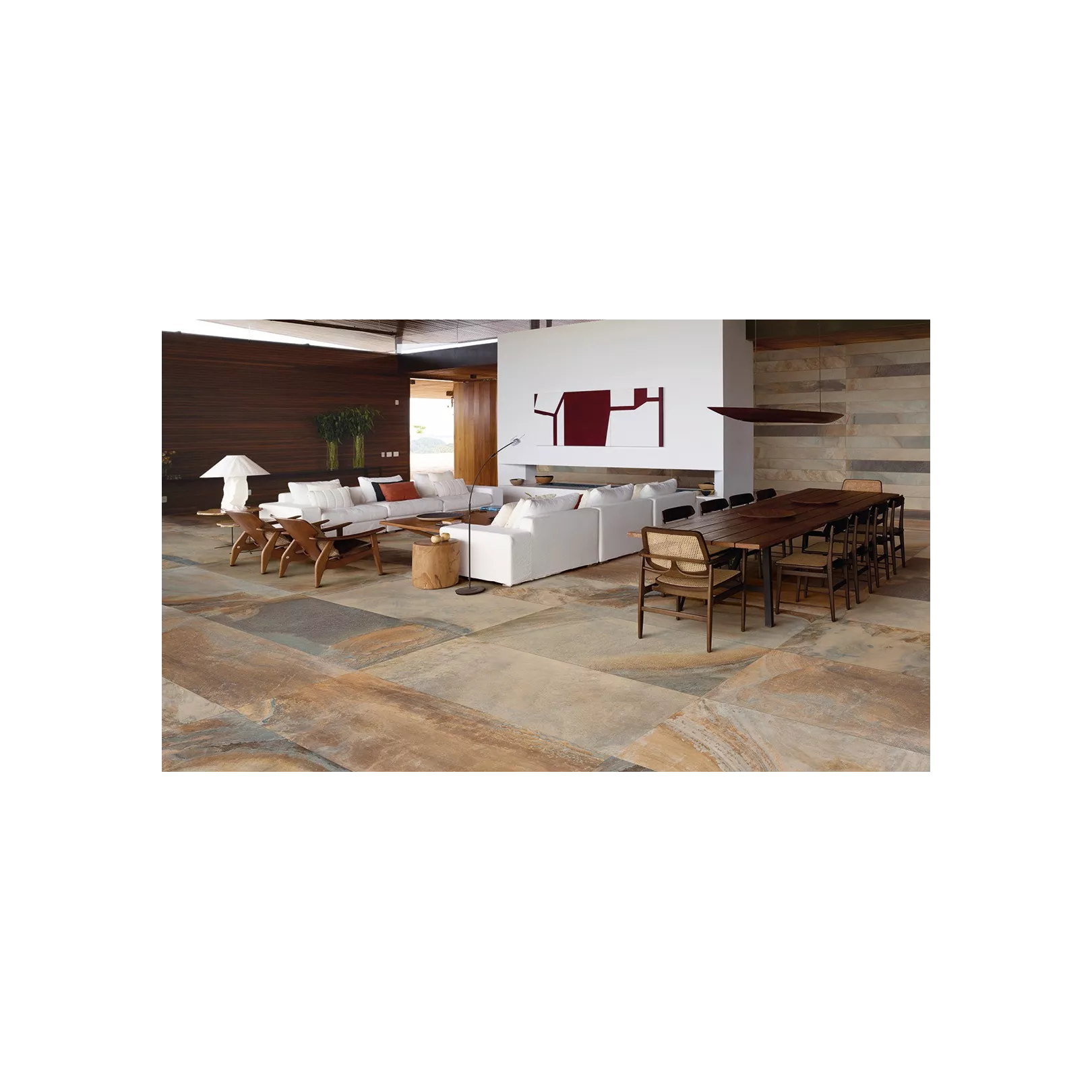 Carrelage grès cérame effet pierre Corner Stone  (5 couleur), rectifié