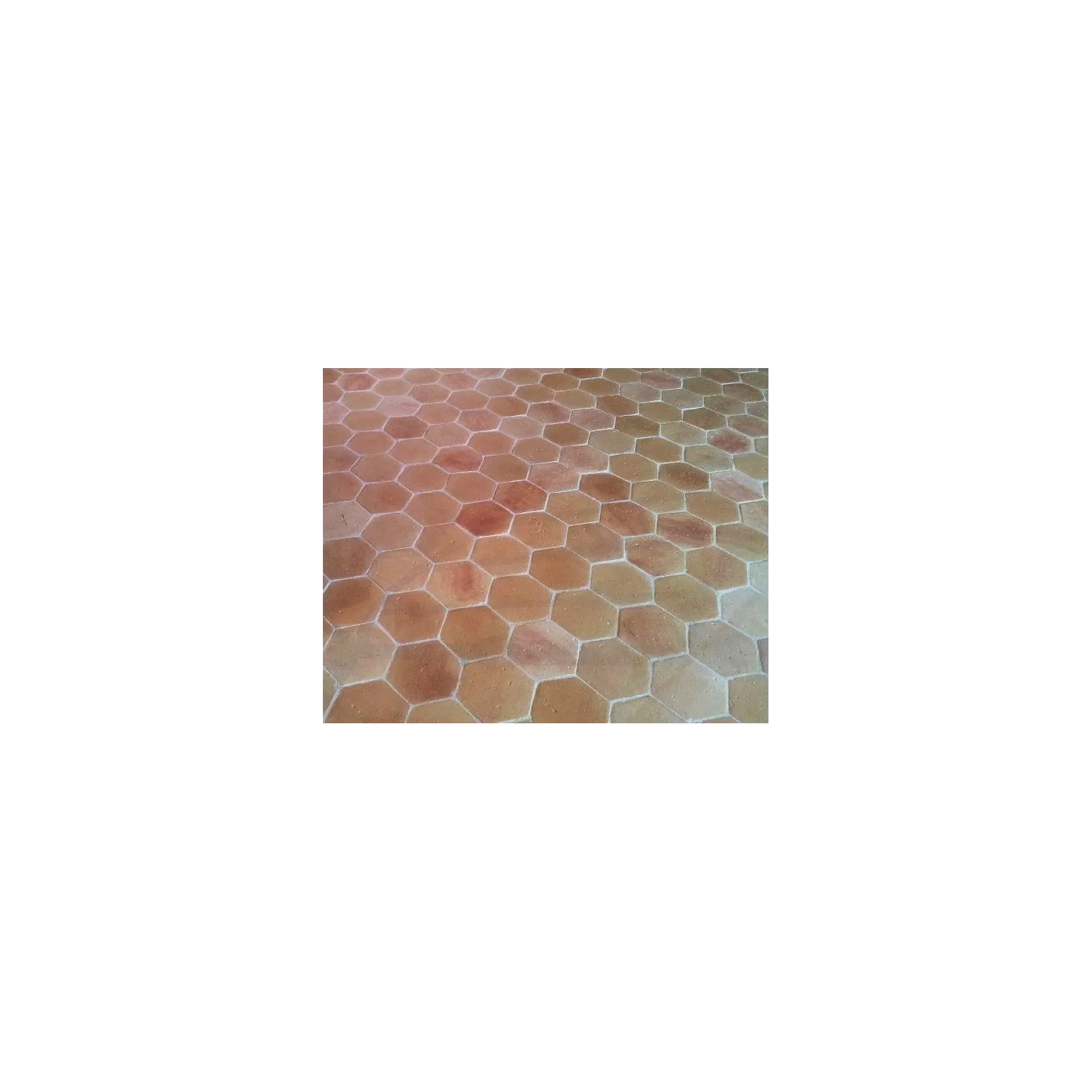 Carrelage TERRE CUITE NATURELLE BRUTE FORMAT HEXAGONE