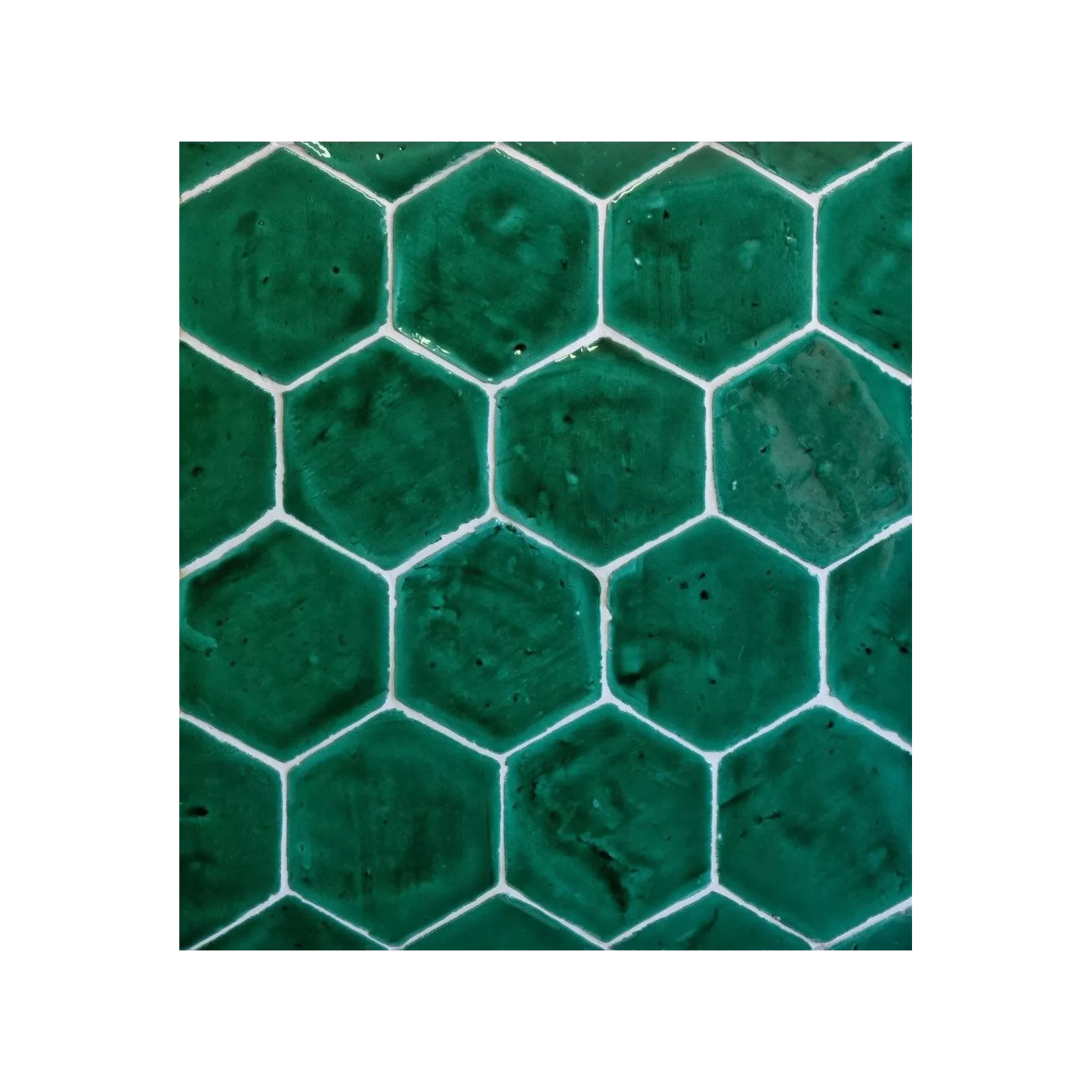 Carrelage mural TERRE CUITE ÉMAILLÉE Artisanale Hexagonale