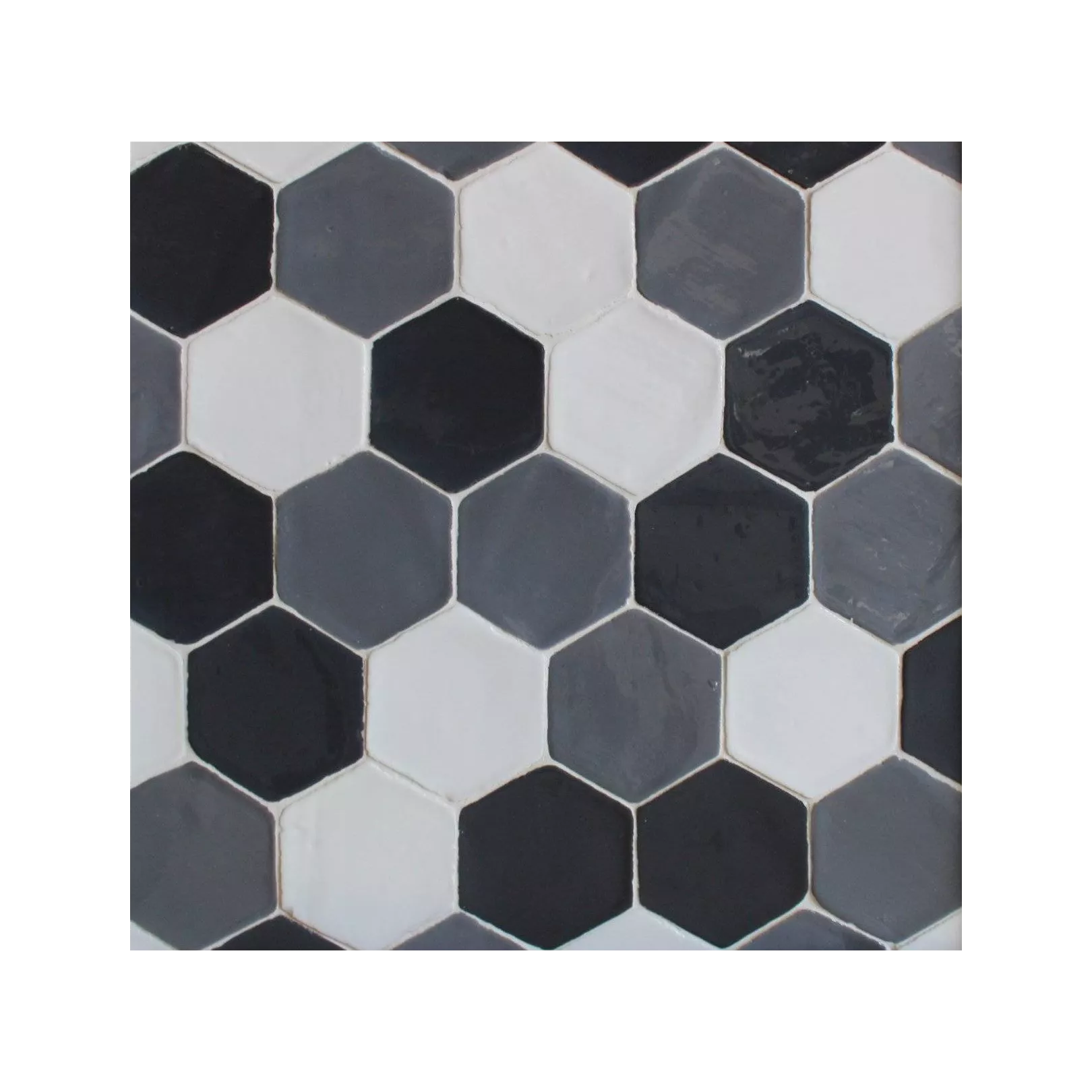 Carrelage mural TERRE CUITE ÉMAILLÉE Artisanale Hexagonale
