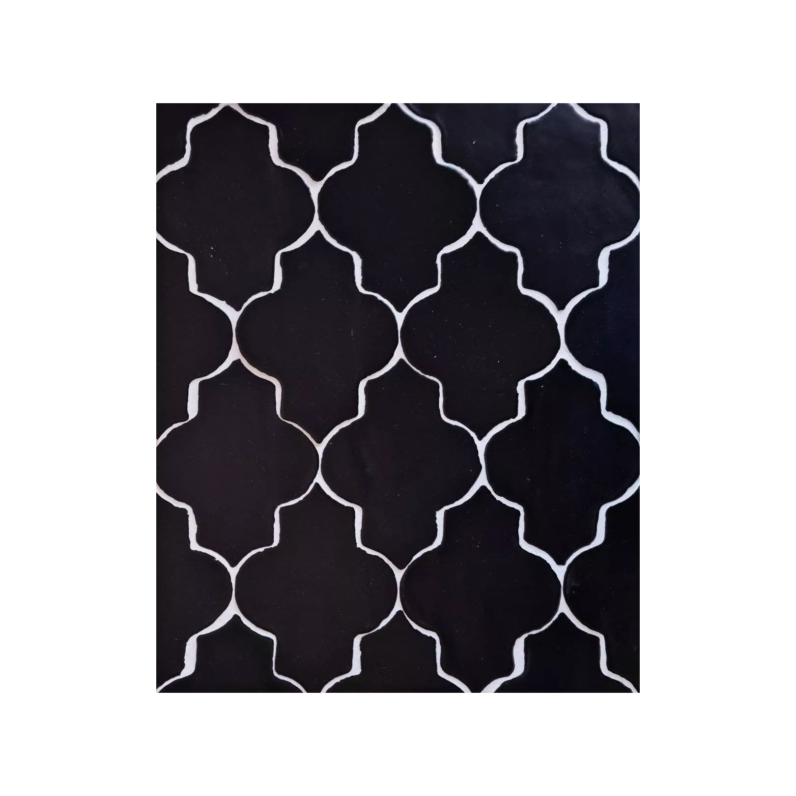 Carrelage mural TERRE CUITE ÉMAILLÉE MANUELLE artisanale Arabesque 15x11,5cm