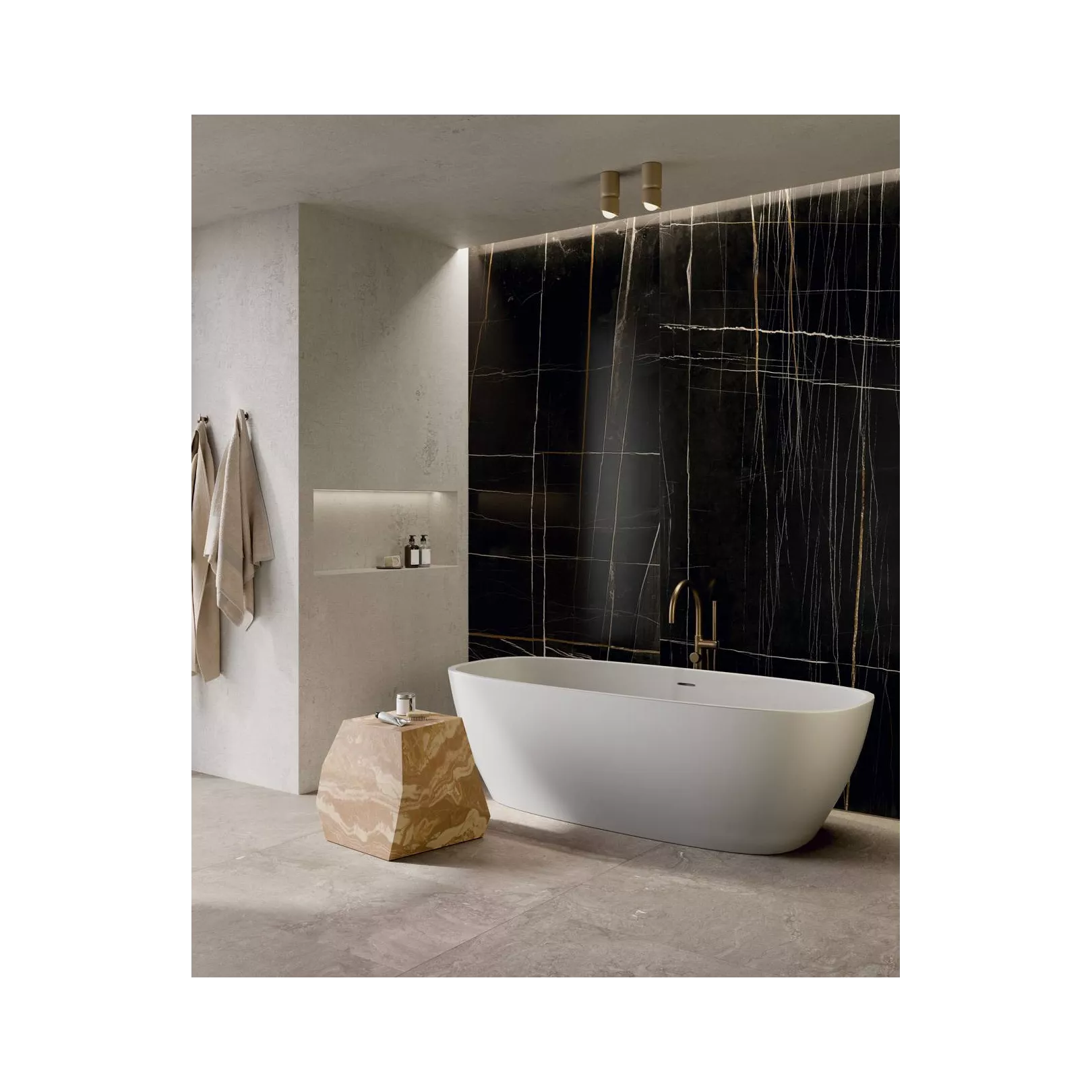 Carrelage grès cérame effet marbre Infinito 2.0 Sahara Noir