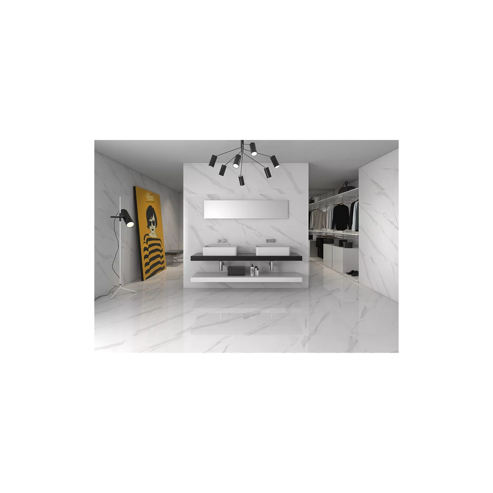 Grès cérame Concrete, du 30x30cm au 120x120cm, épaisseur fine (0,48cm) ou normal (1,2cm)