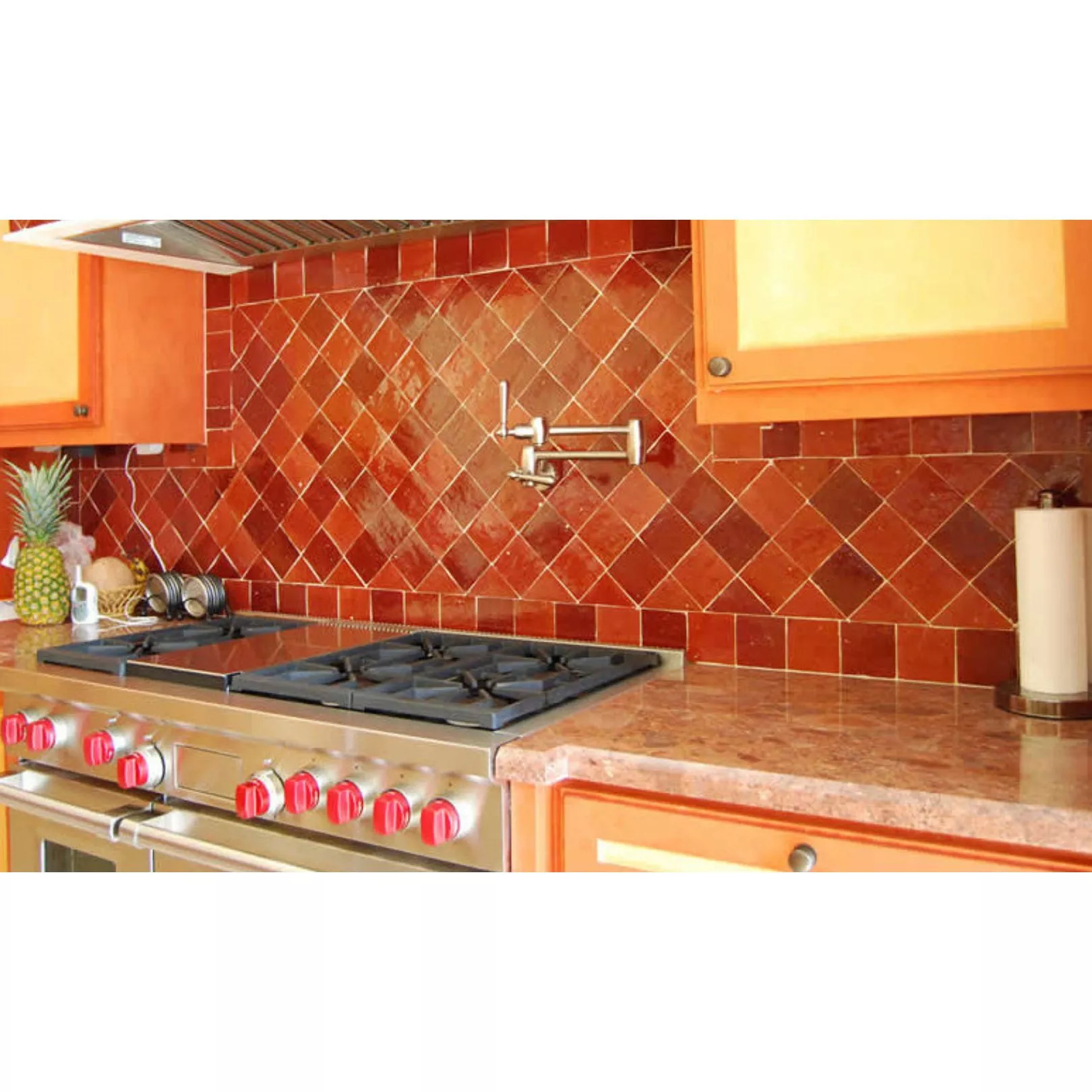 Carrelage mural ZELLIGE TRADITIONNEL GIOIA artisanal manuel marocain CARRE 10x10cm