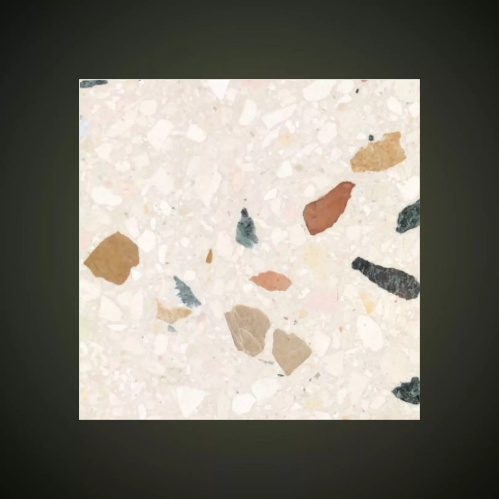 Carreau Terrazzo beige inclusions multicolore 543/3 (6 formats)