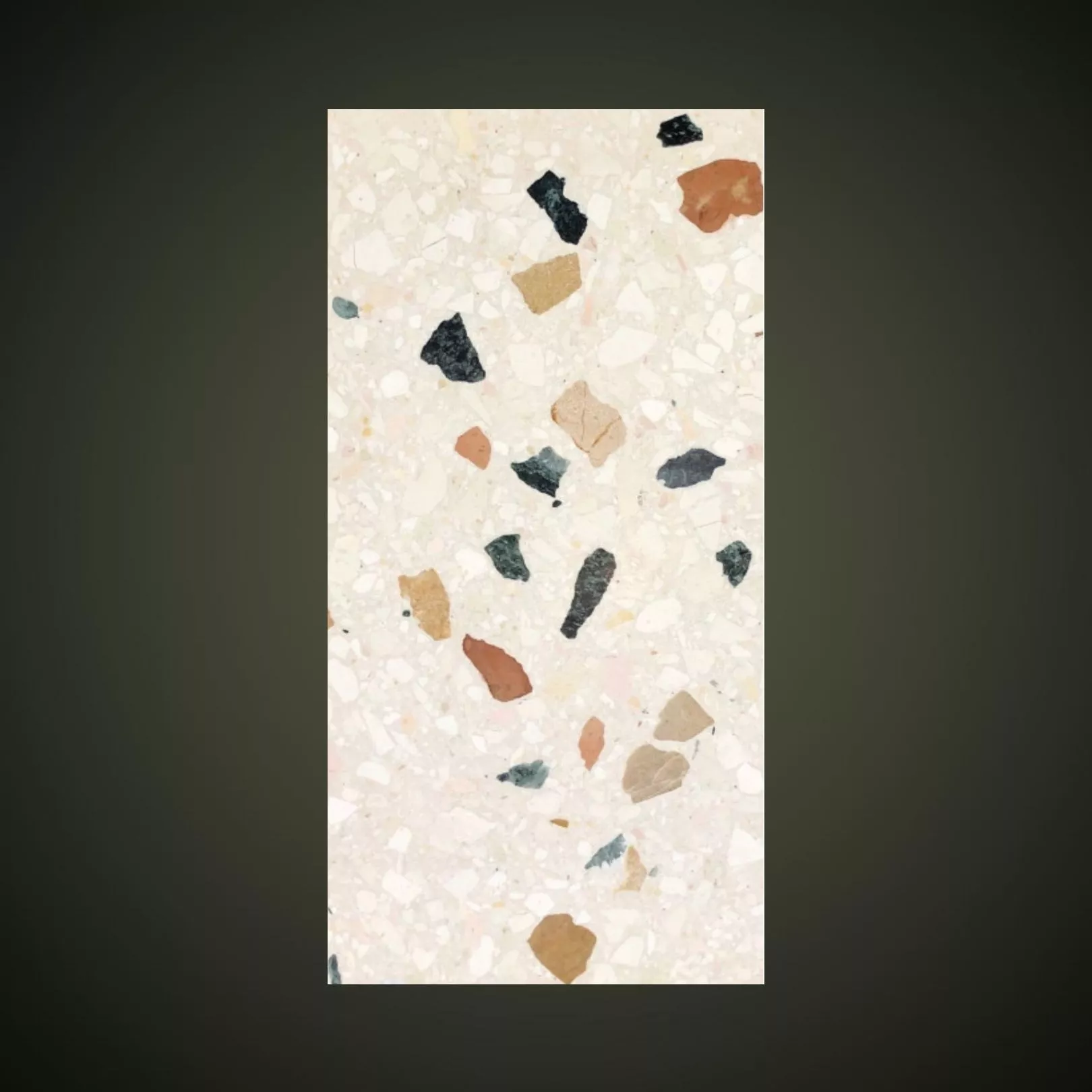 Carreau Terrazzo beige inclusions multicolore 543/3 (6 formats)