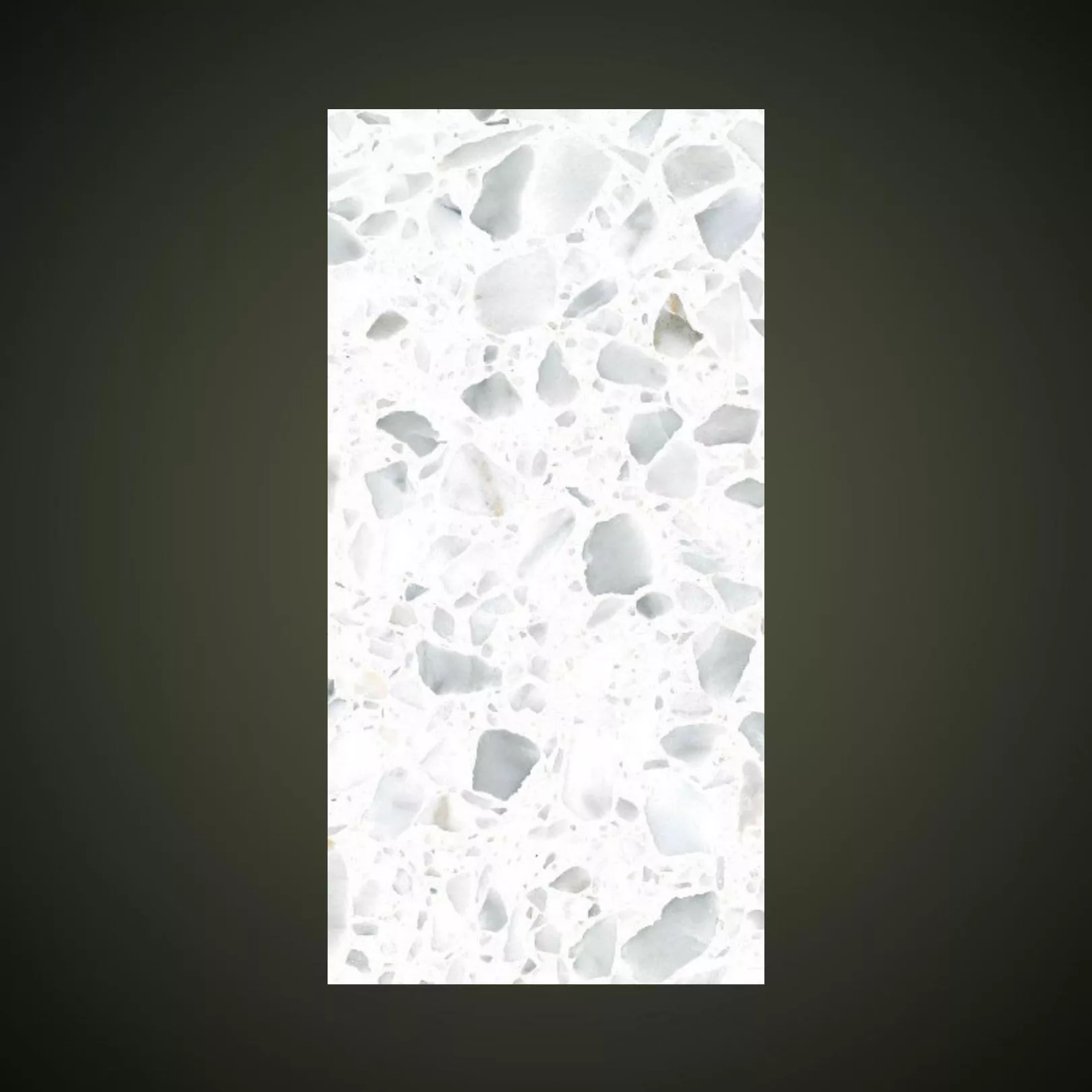Carreau Terrazzo fond orange inclusions gris Carrara 0/25 (6 formats)