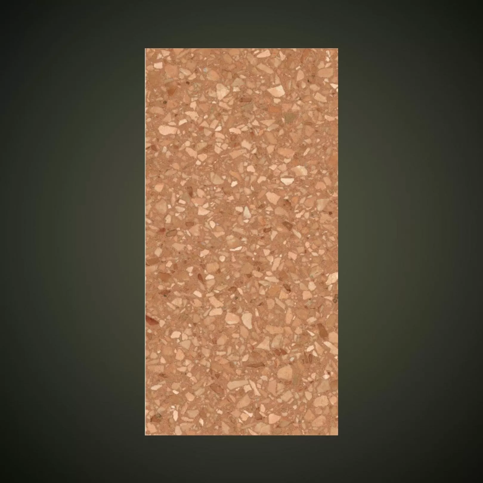 Carreau Terrazzo fond ocre inclusions orange Rosso Verona (6 formats)