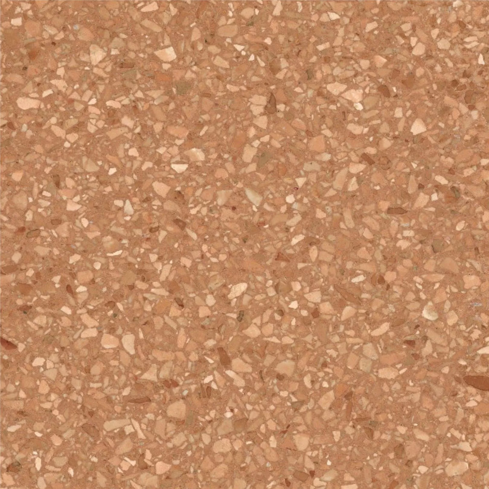Carreau Terrazzo fond ocre inclusions orange Rosso Verona (6 formats)