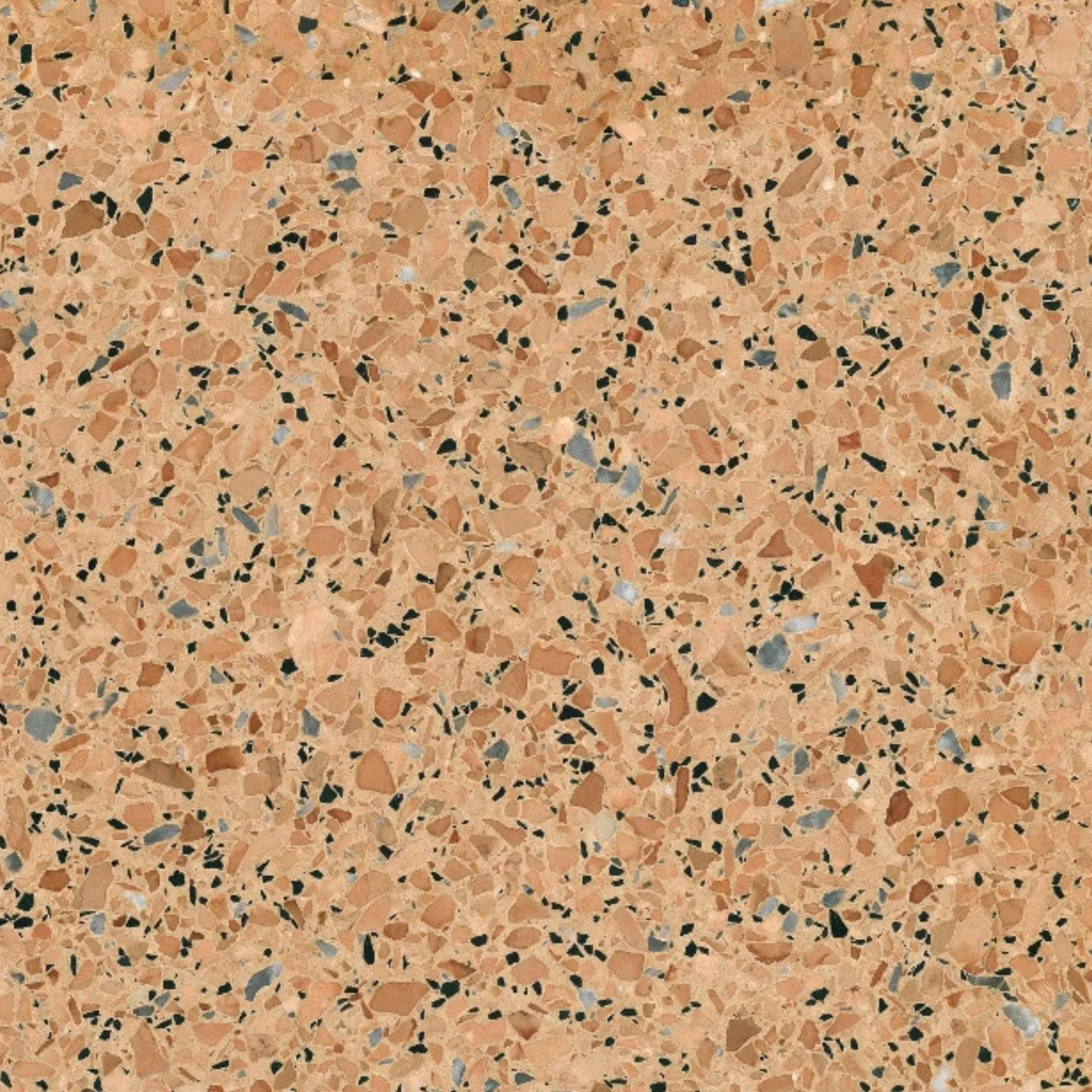 Carreau Terrazzo fond orange inclusions multicolores Ronuv (6 formats)