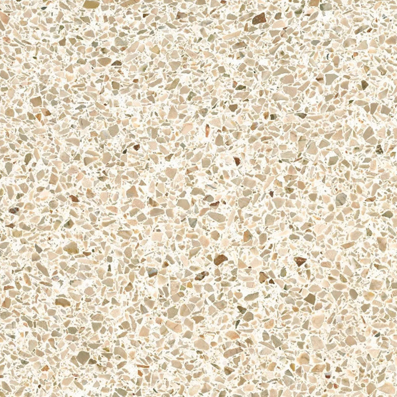 Carreau Terrazzo fond blanc inclusions beige BA 0/7 (6 formats)