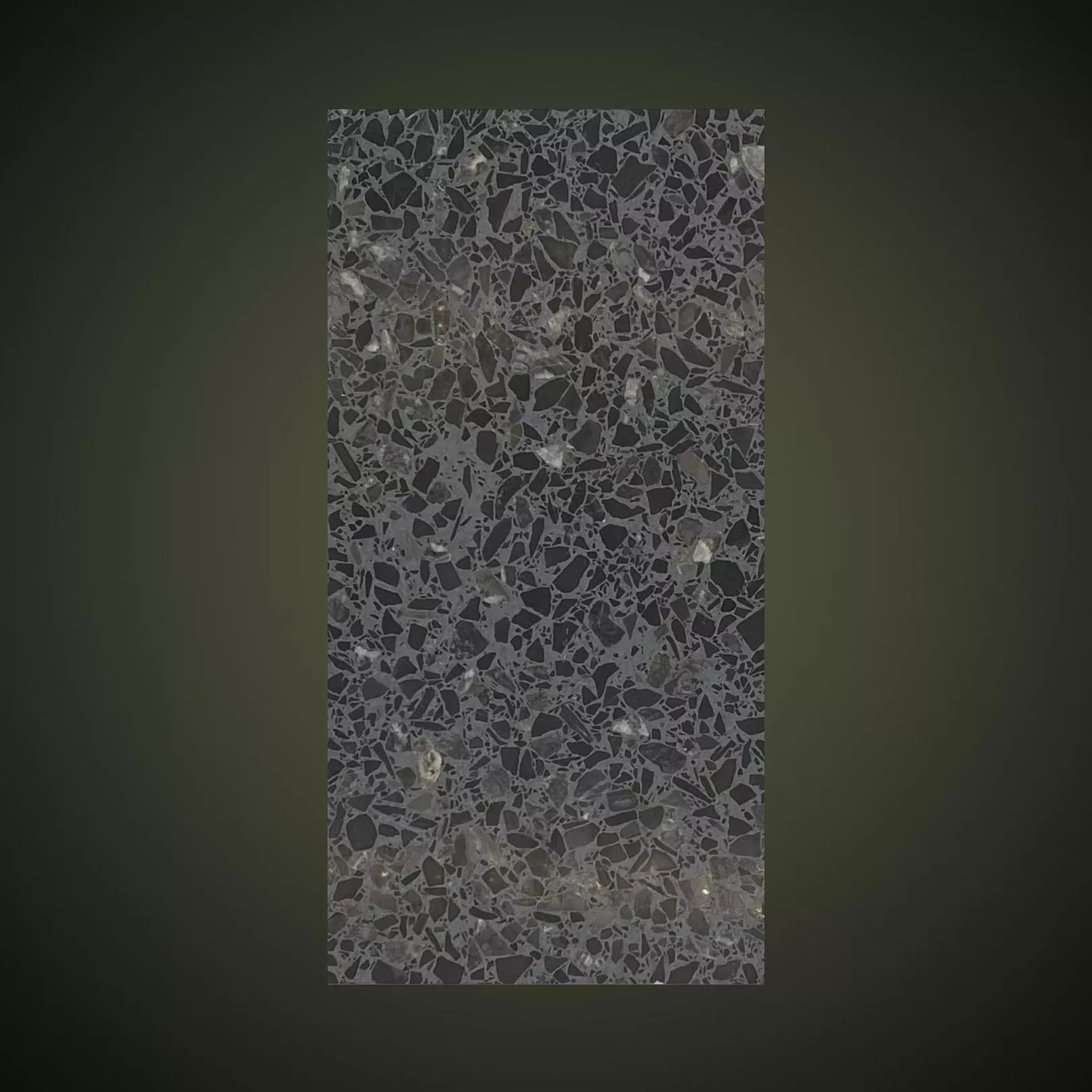 Carreau Terrazzo fond anthracite inclusions noir Bilak (3 formats)