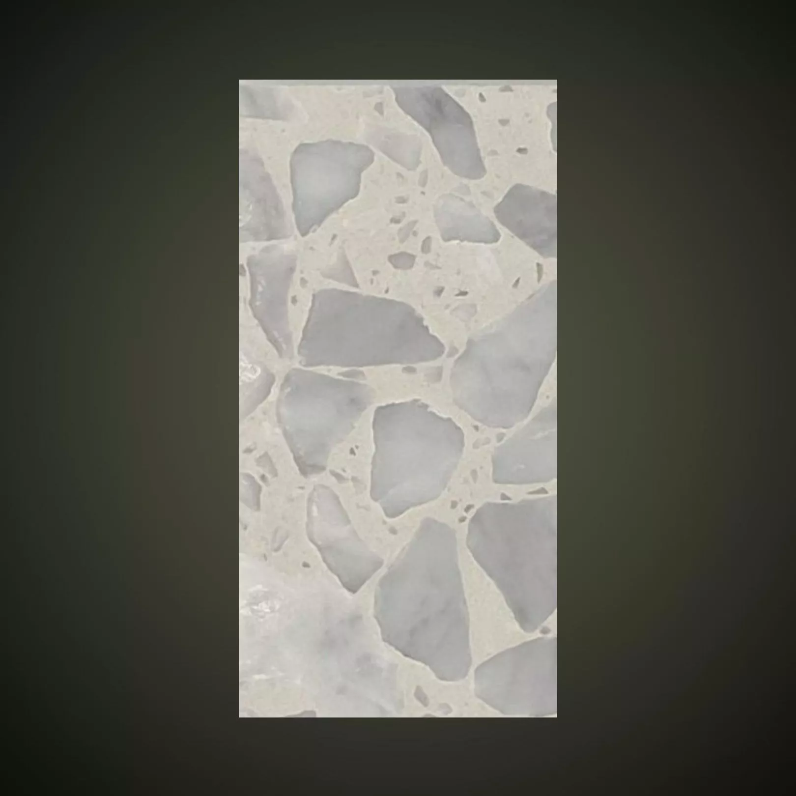 Carreau Terrazzo fond blanc inclusions gris Bianco Neve (3 formats)