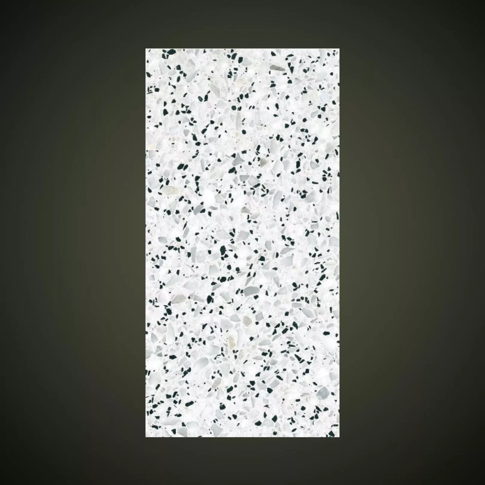 Carreau Terrazzo fond blanc inclusions gris Esco (6 formats)