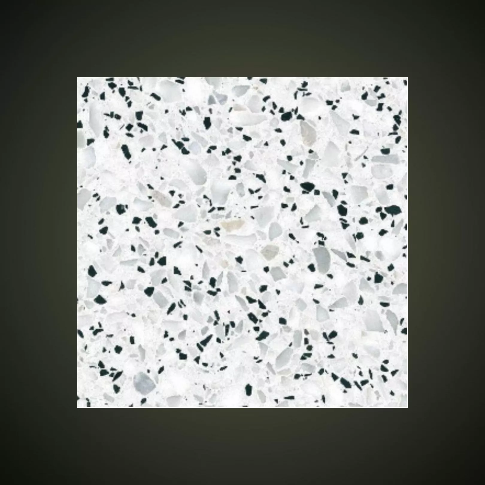 Carreau Terrazzo fond blanc inclusions gris Esco (6 formats)