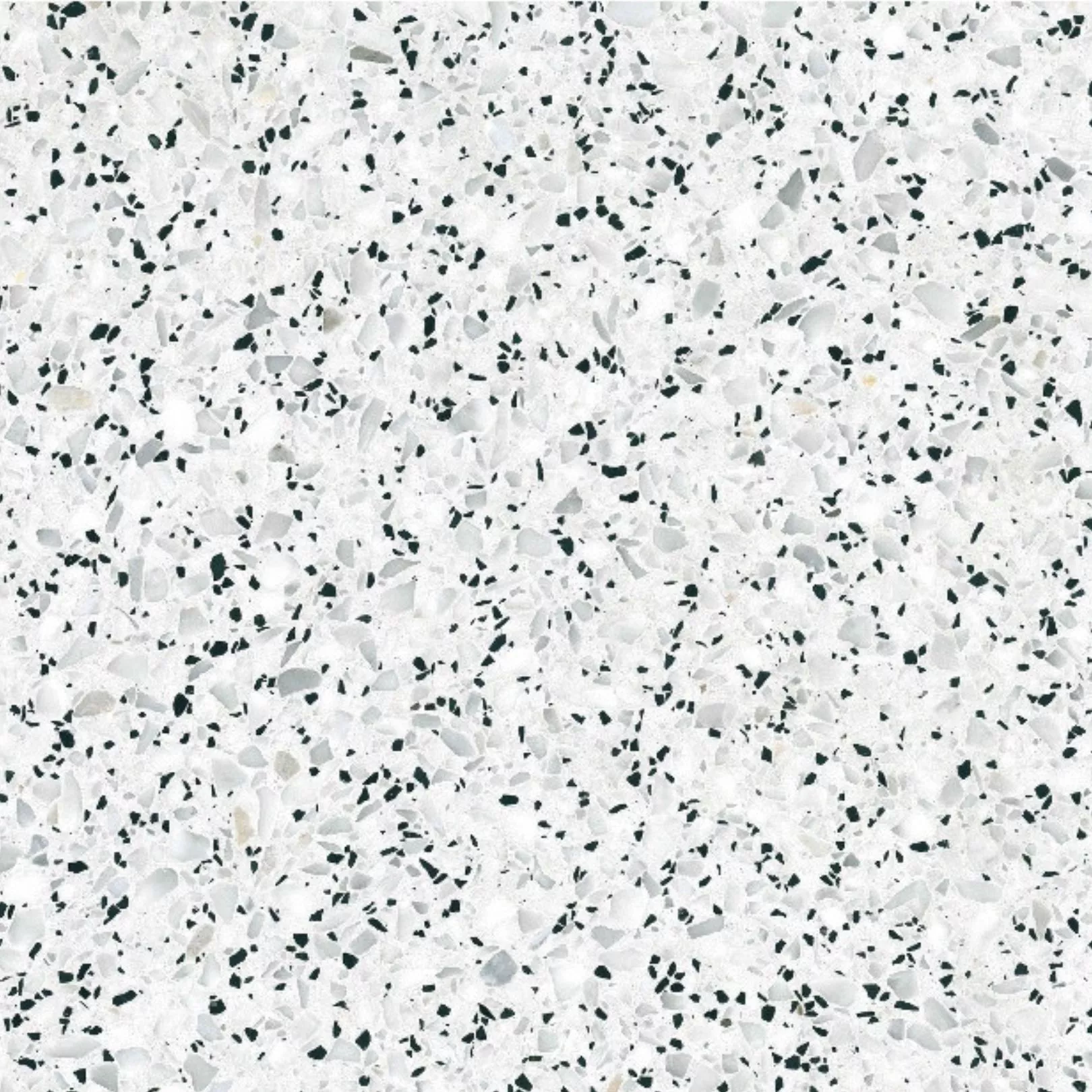 Carreau Terrazzo fond blanc inclusions gris Esco (6 formats)