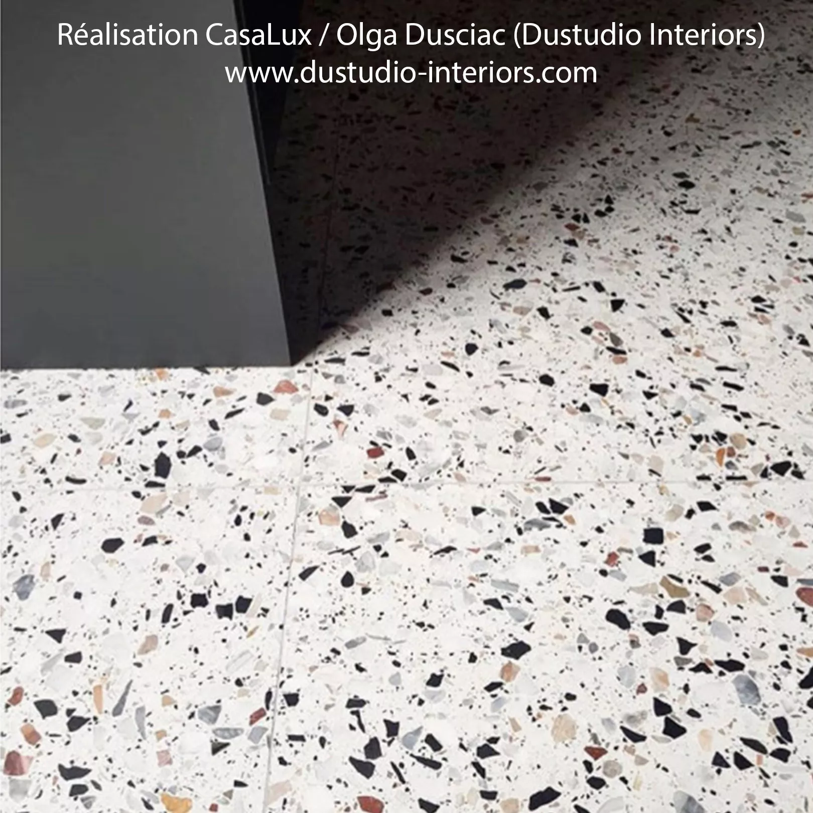 Carreau Terrazzo fond crème inclusions multicolores GV 0/25 (6 formats)