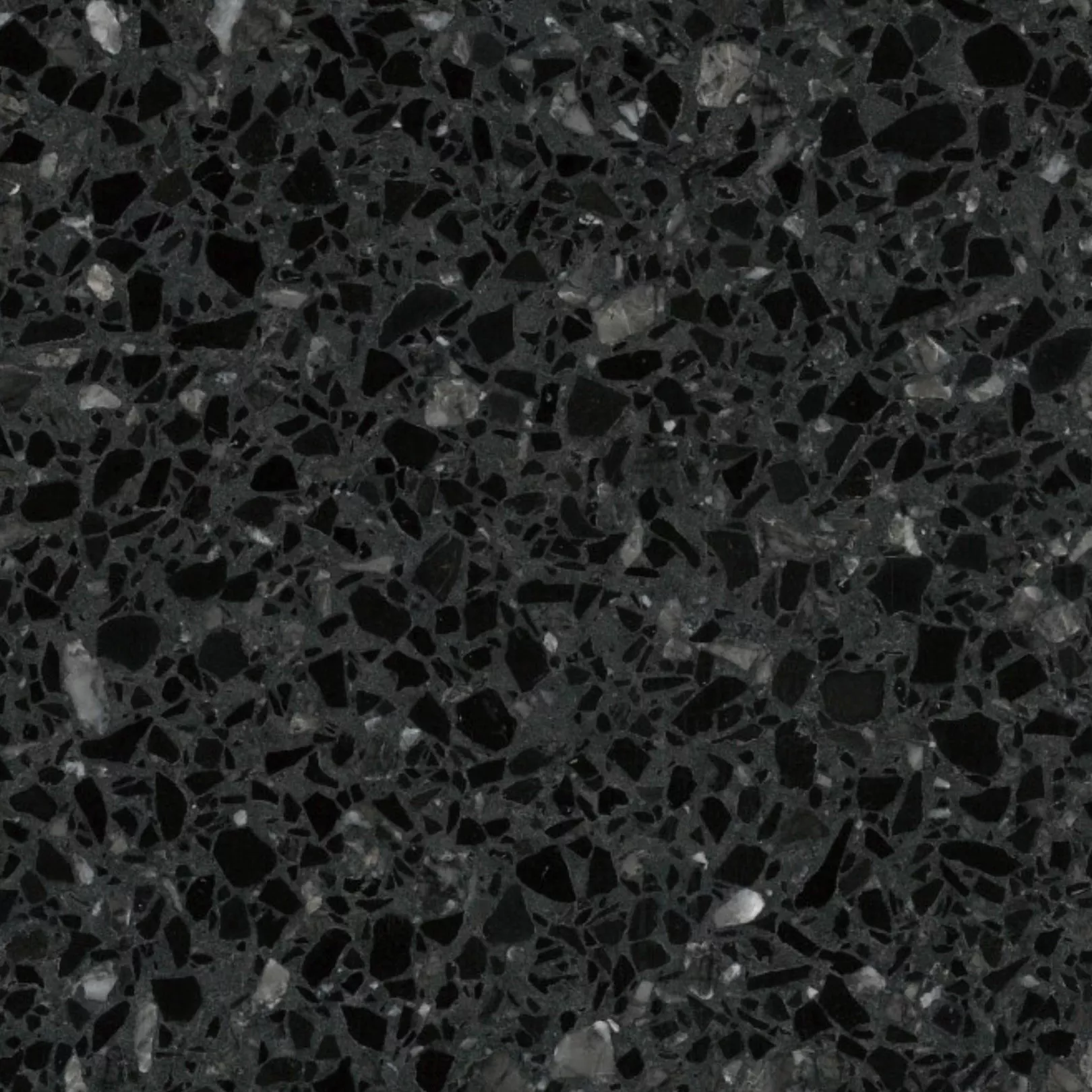 Carreau Terrazzo fond gris foncé inclusions noir et gris foncé Blawhi (6 formats)